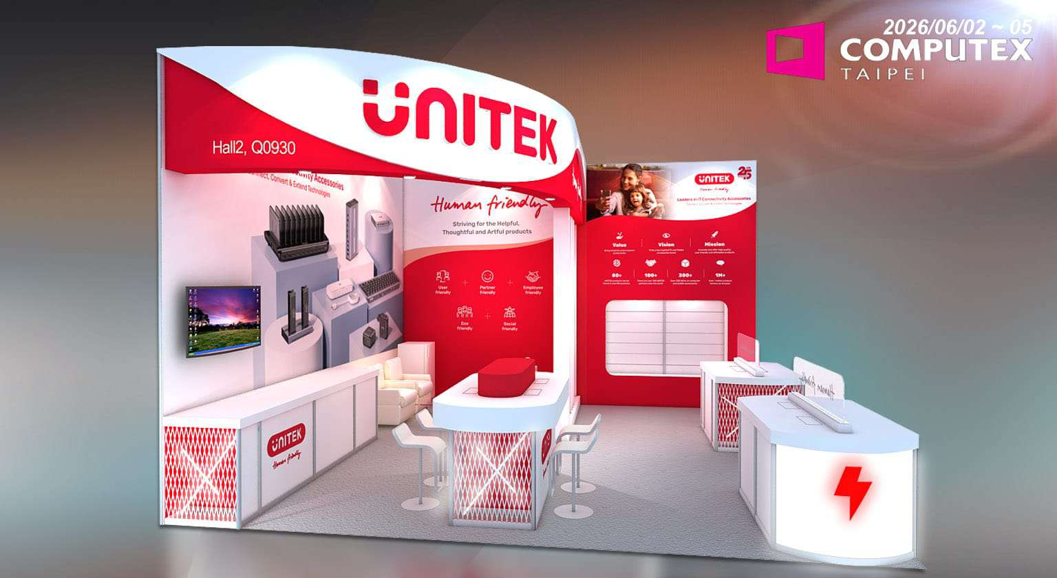 UNITEK kỷ niệm 25 năm đổi mới tại HỘI NGHỊ COMPUTEX 2026 ở Đài Bắc
