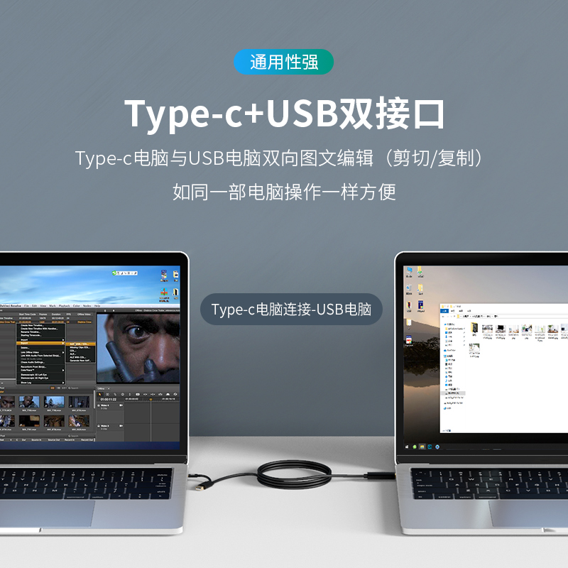 Cáp chuyển đổi USB -> USB + Type-C UNITEK U206A