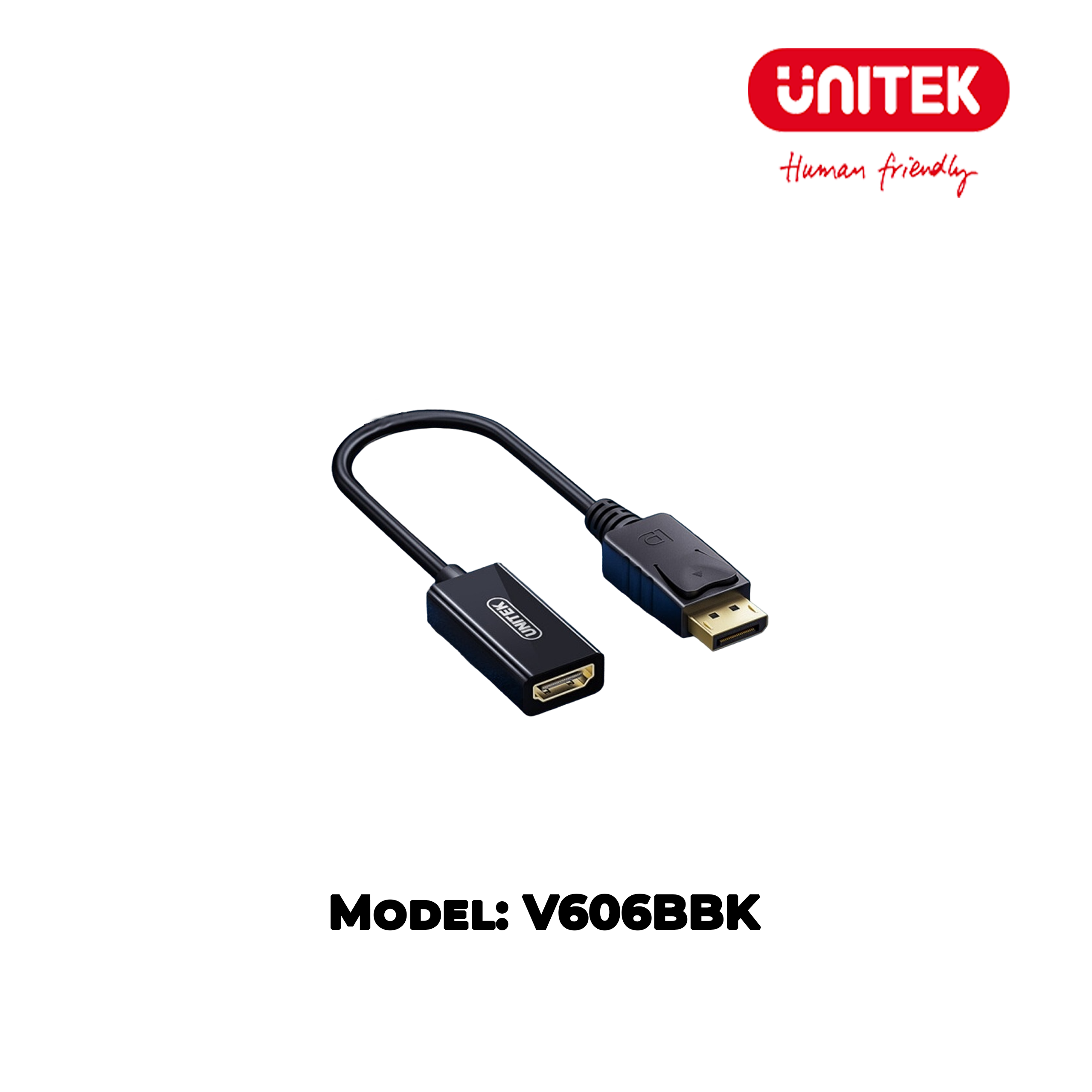 Cáp chuyển đổi DP -> HDMI 4K@30Hz UNITEK V606BBK