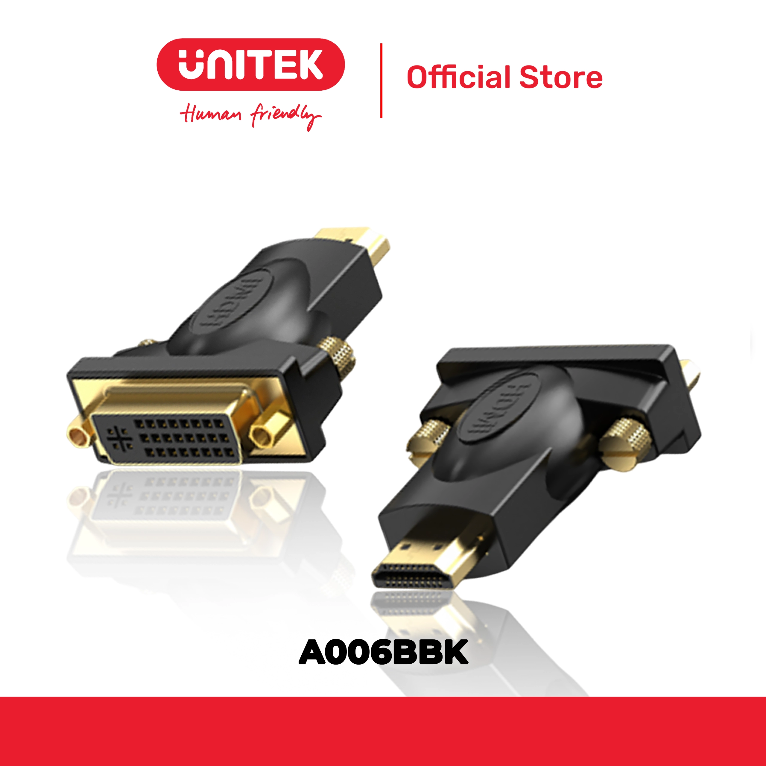 Đầu chuyển đổi HDMI -> DVI 1080P@60Hz UNITEK A006BBK