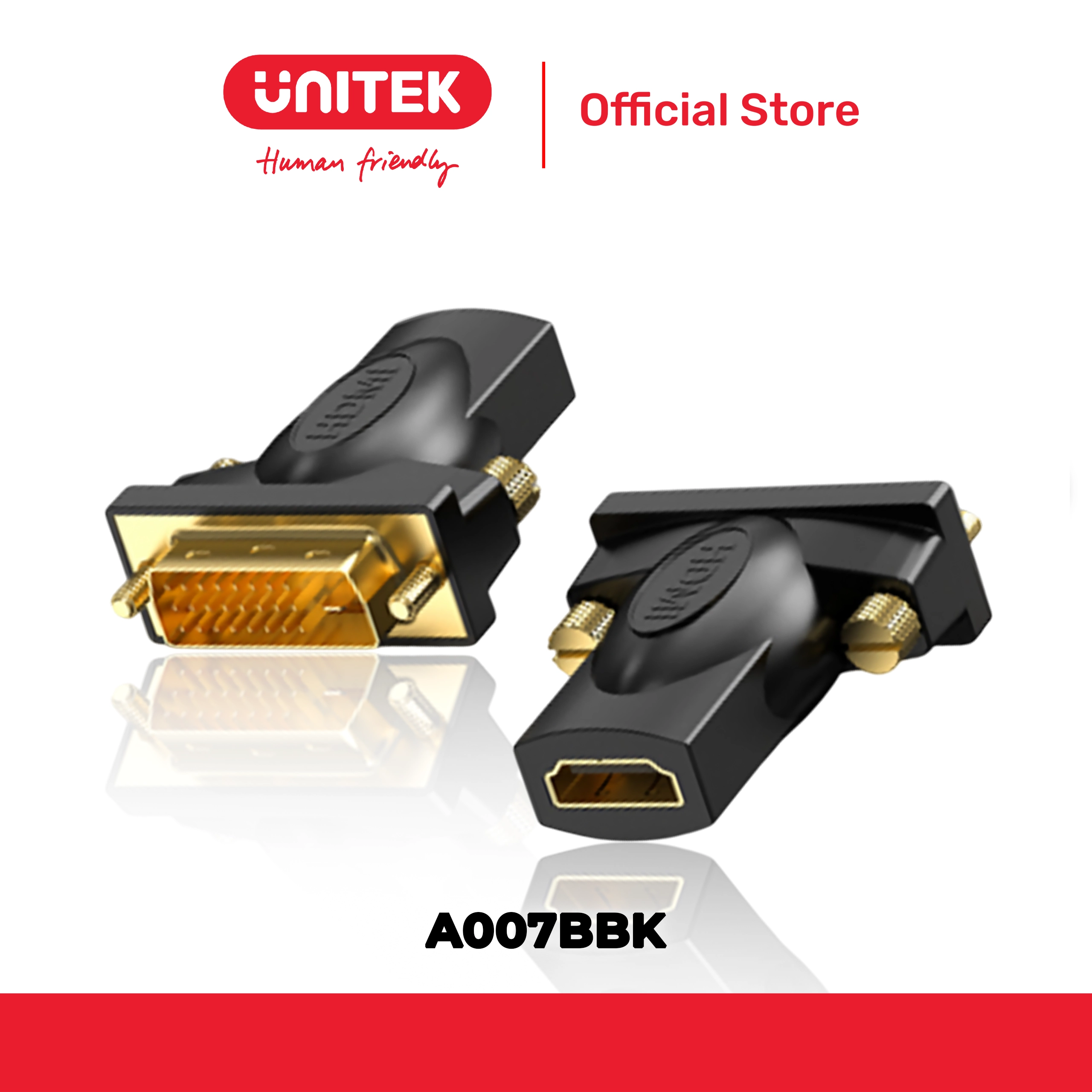 Đầu chuyển đổi DVI -> HDMI 1080P@60Hz UNITEK A007BBK