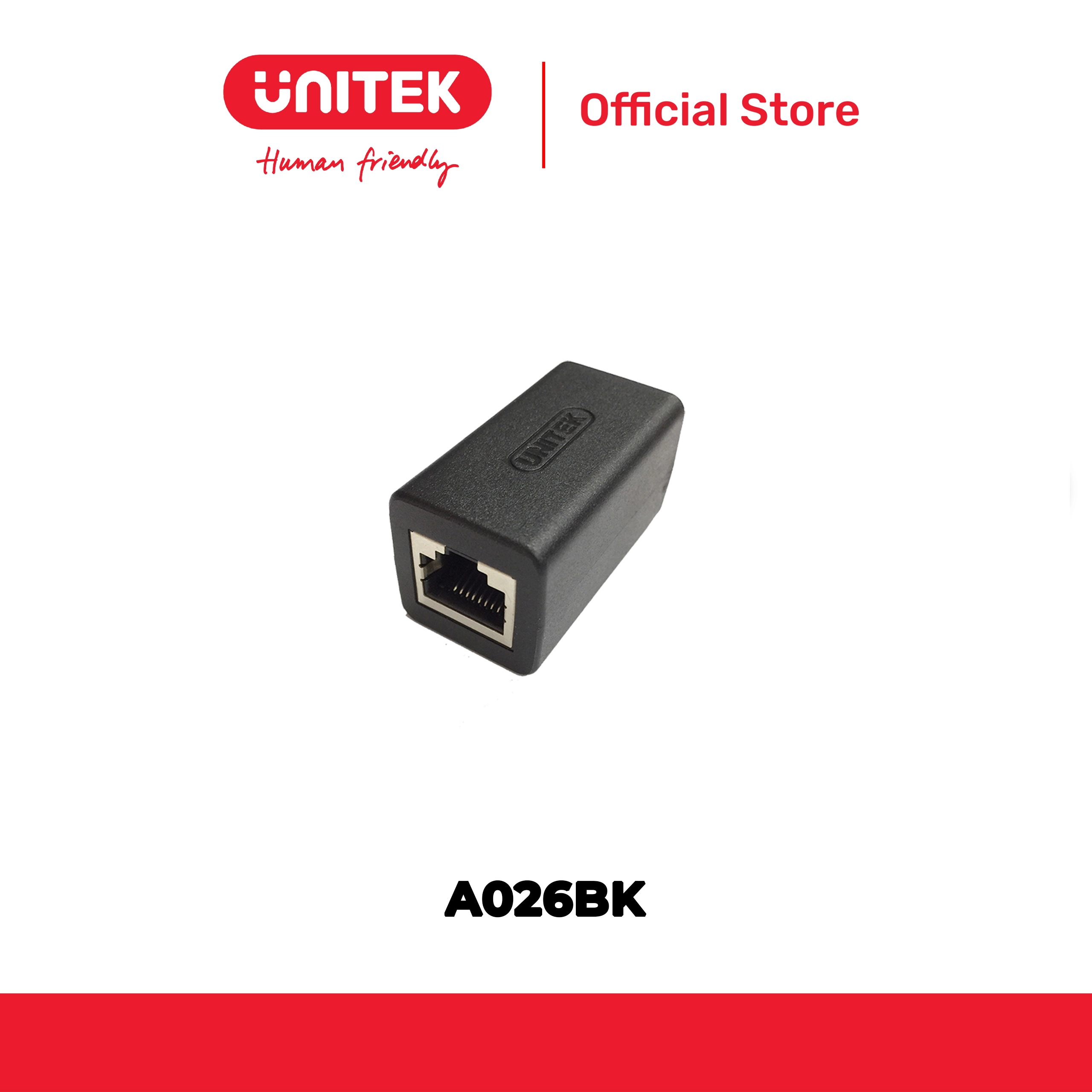 Đầu nối mạng màu đen RJ45 UNITEK A026BK