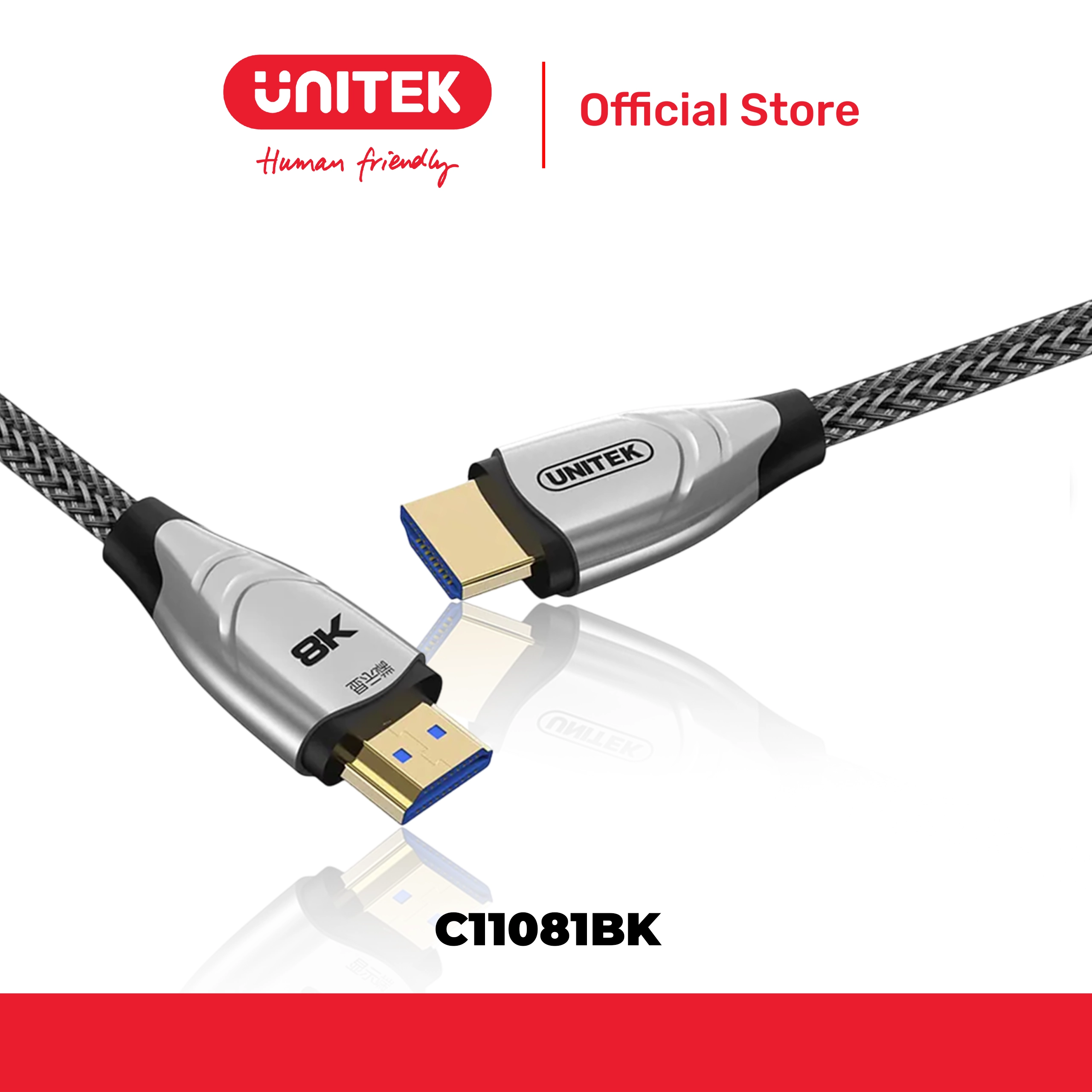 Cáp quang đa phương tiện HDMI 2.0 tối đa 4K@60Hz UNITEK C11081BK