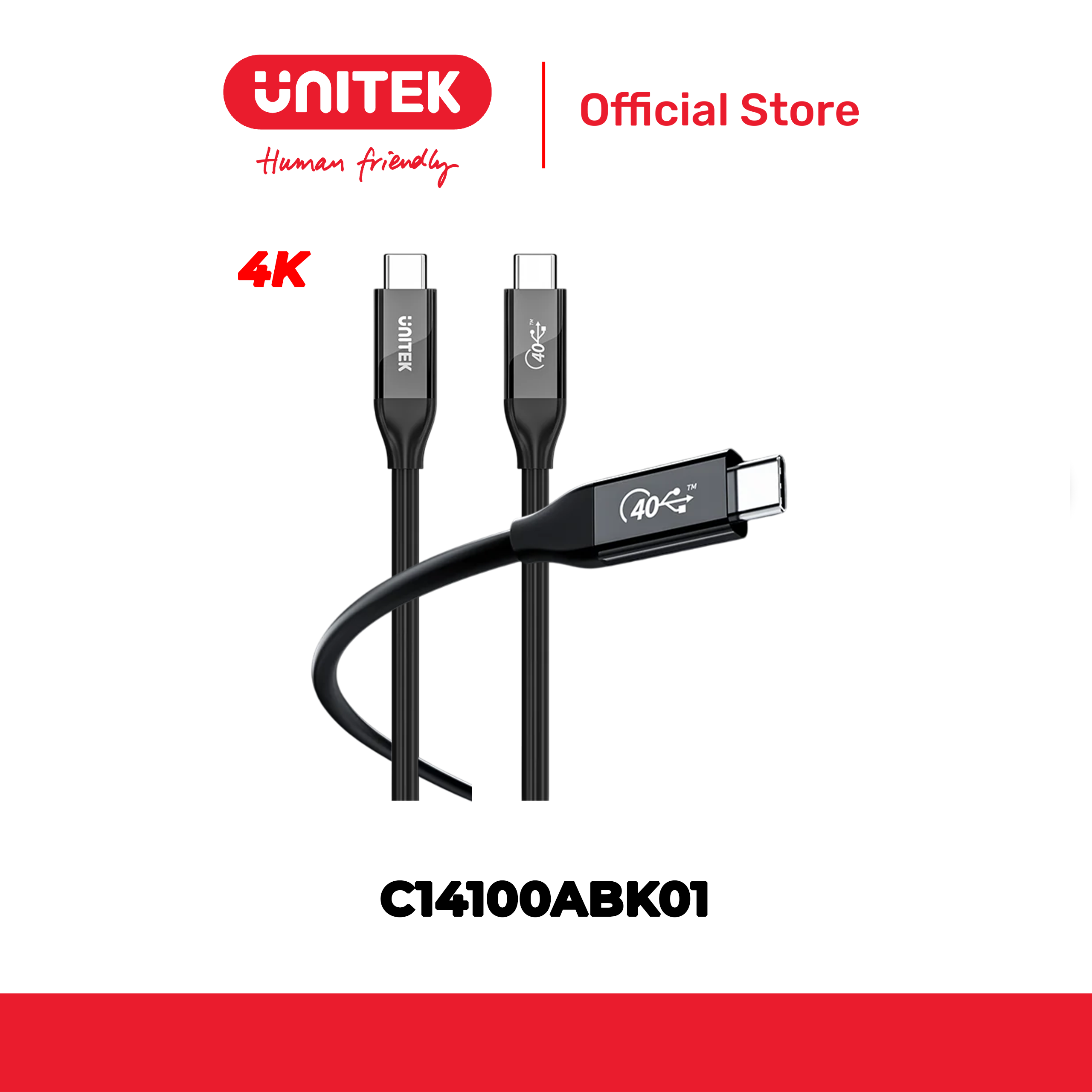 Cáp sạc nhanh Type-C 240W 8K@60Hz UNITEK C14100ABK01