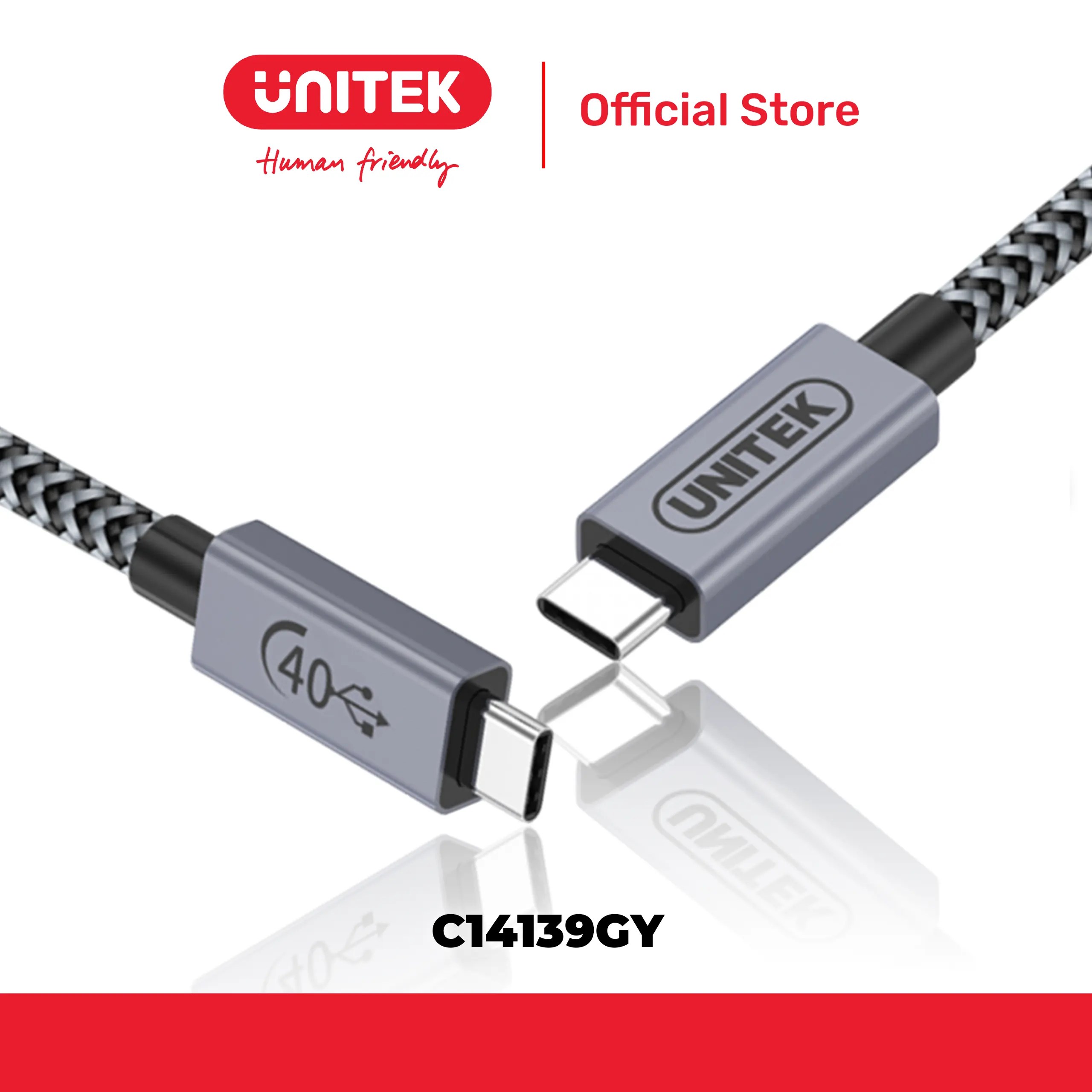 Cáp  sạc Type-C 100W dài 1M UNITEK C14139GY