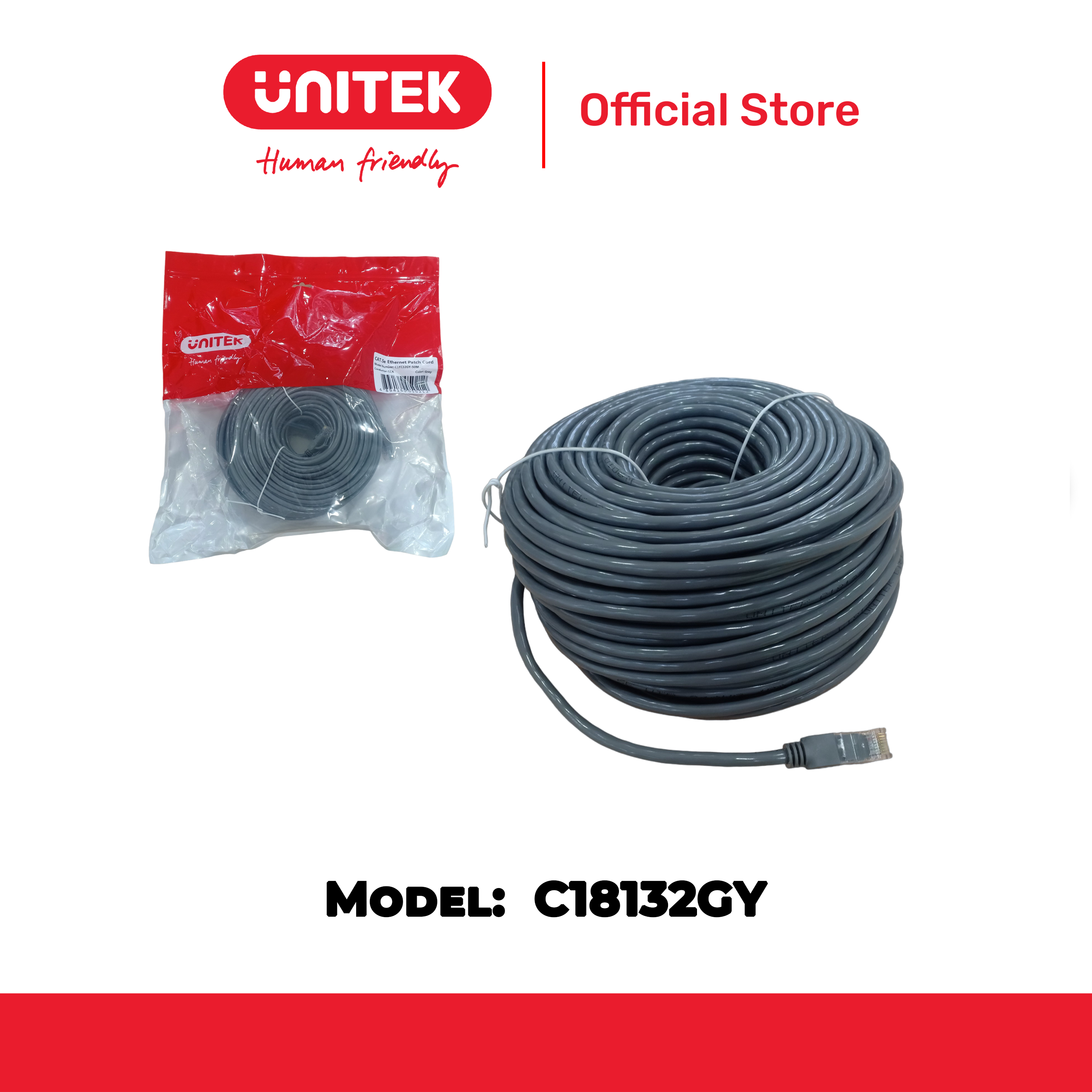 Cáp mạng CAT5E UTP UNITEK C18132GY