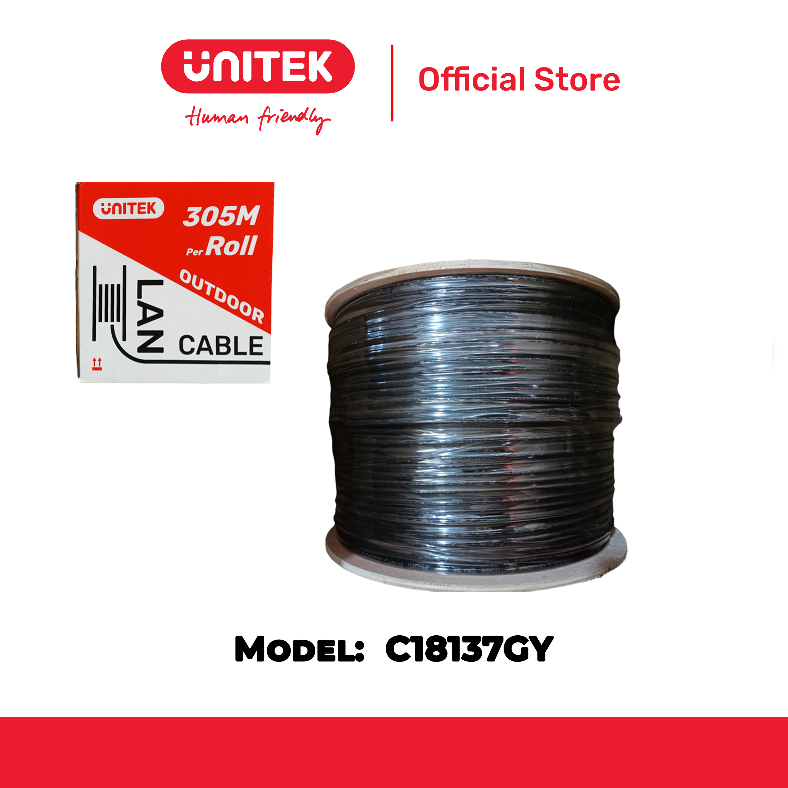 Cáp cuộn UTP Cat5 dài 350M UNITEK C18137GY