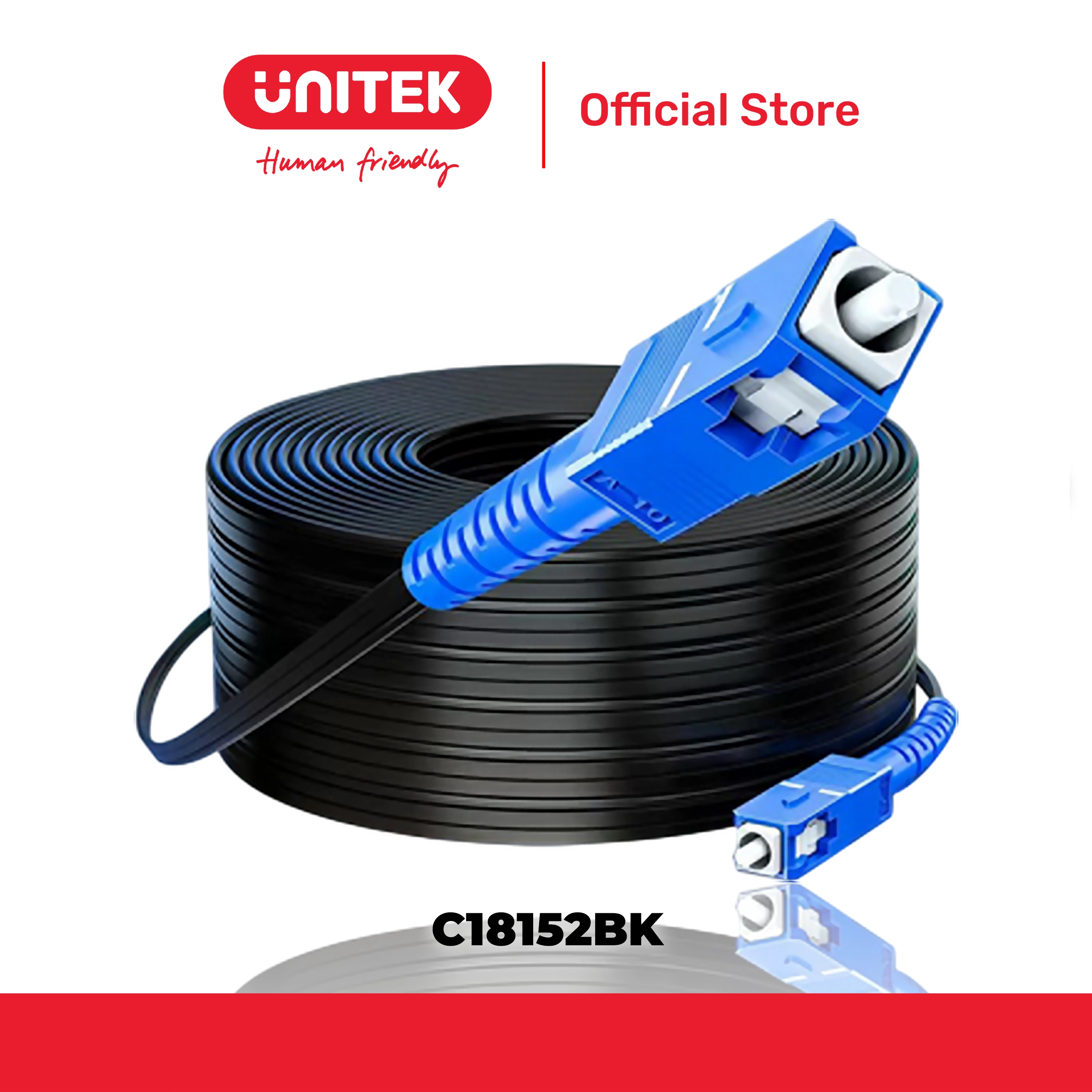 Dây cáp quang lõi đơn ngoài trời UNITEK C18152BK