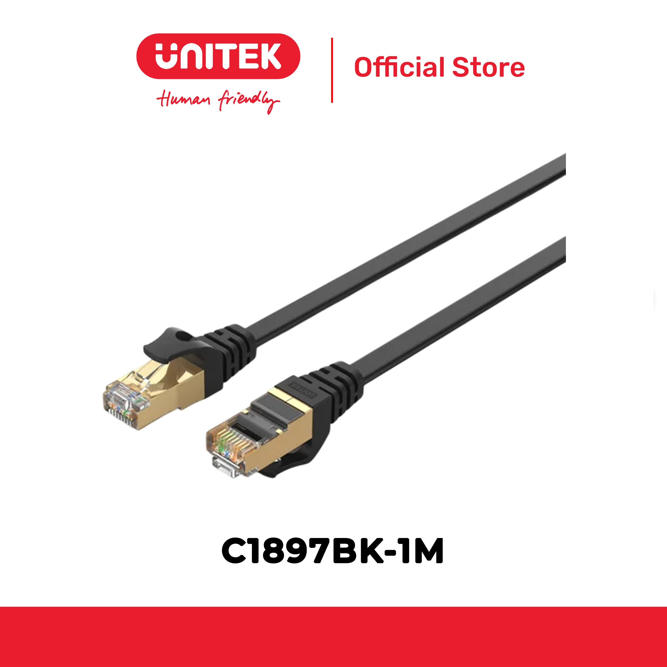 Cáp mạng dẹp Cat7 SSTP dài đến 20m UNITEK C1897BK