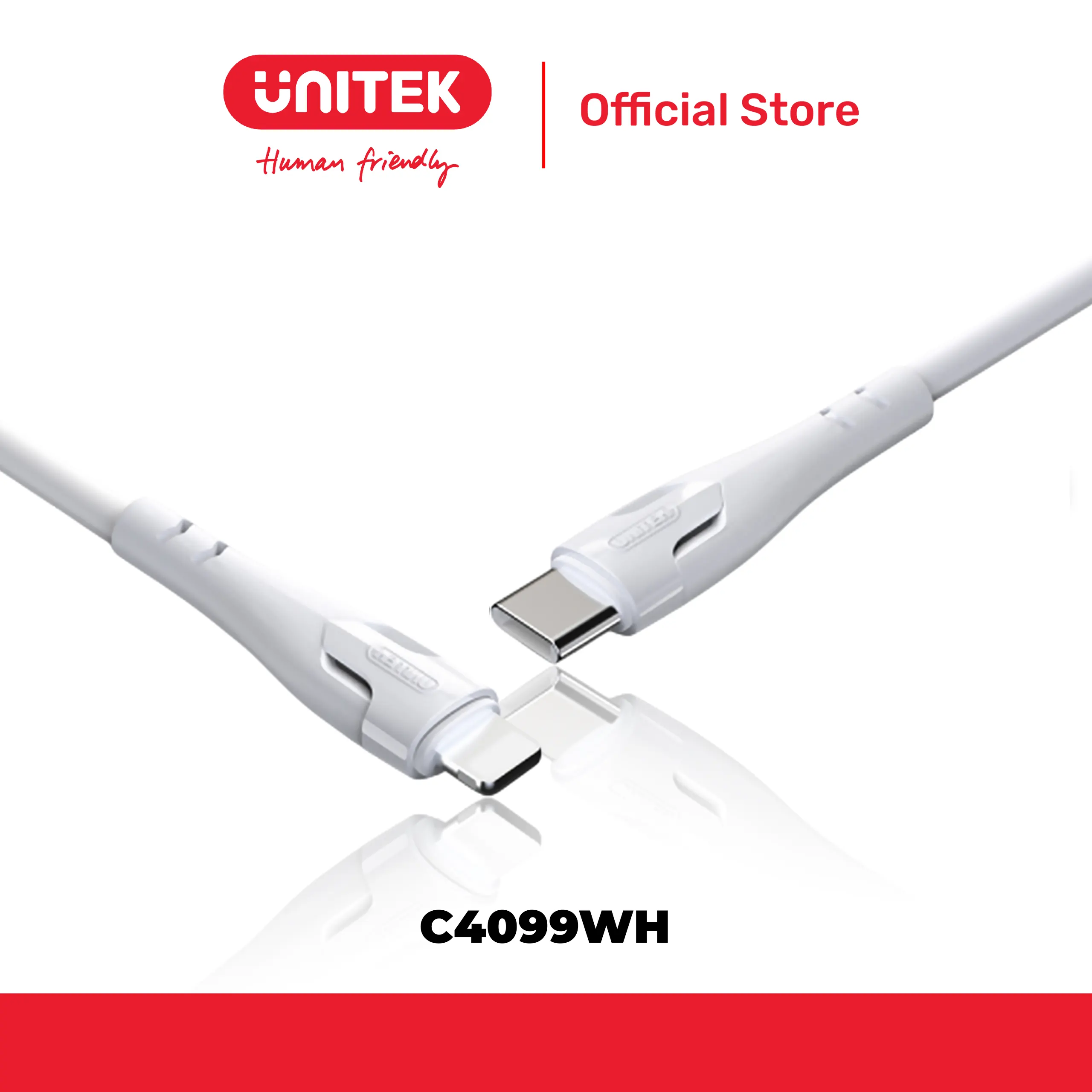 Cáp sạc Type-C -> Lightning 20W dài 1M UNITEK C4099WH-1M Hover