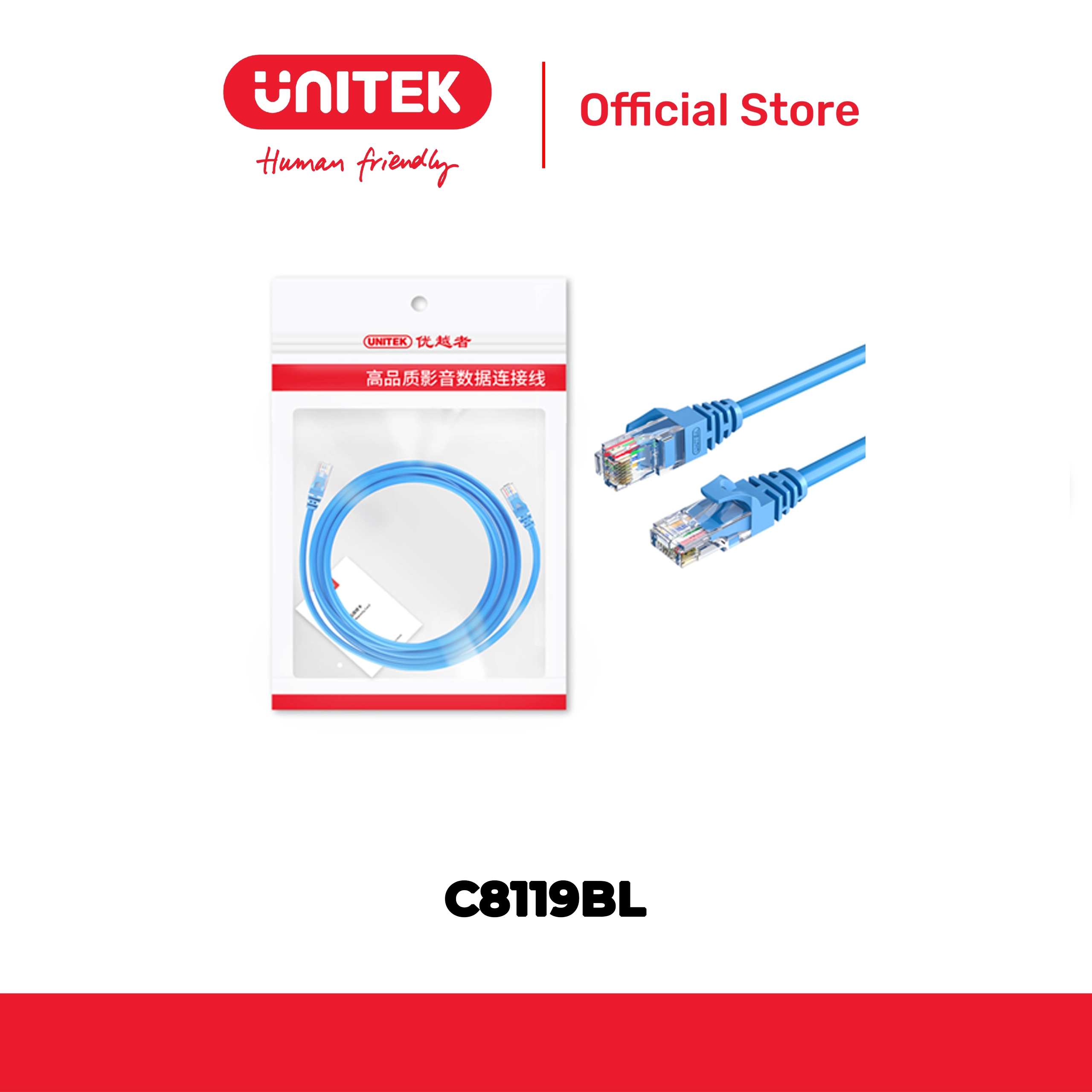 Cáp mạng CAT6 dài đến 30M UNITEK C8119BL