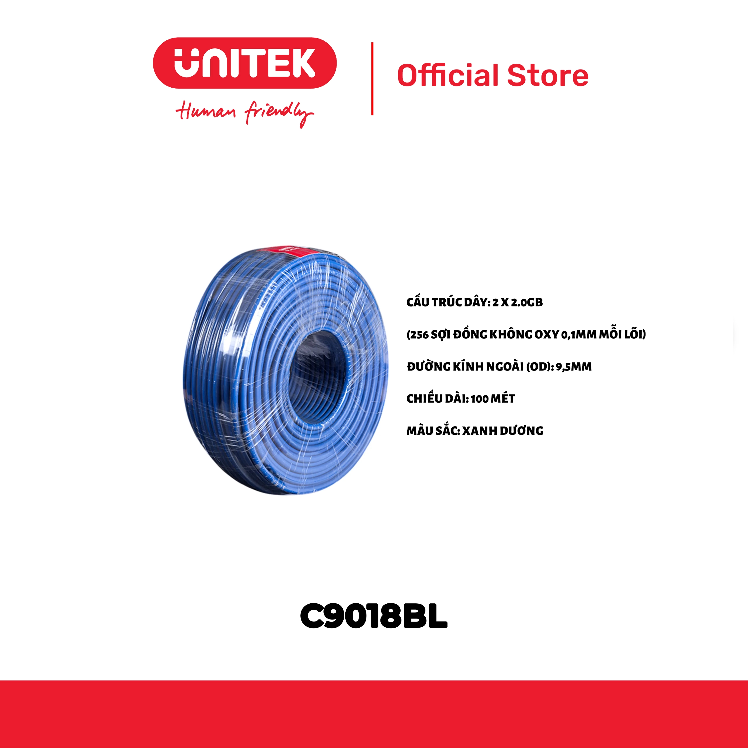 Cáp loa sân khấu UNITEK C9018BL
