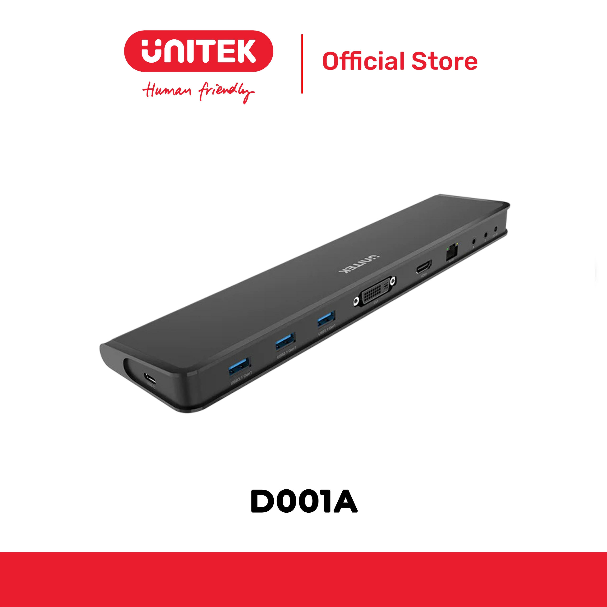 UHub S7 chia 5 trong 1 Type-C -> Type-C + USB3.0 + DVI + HDMI + Audio Unitek D001A