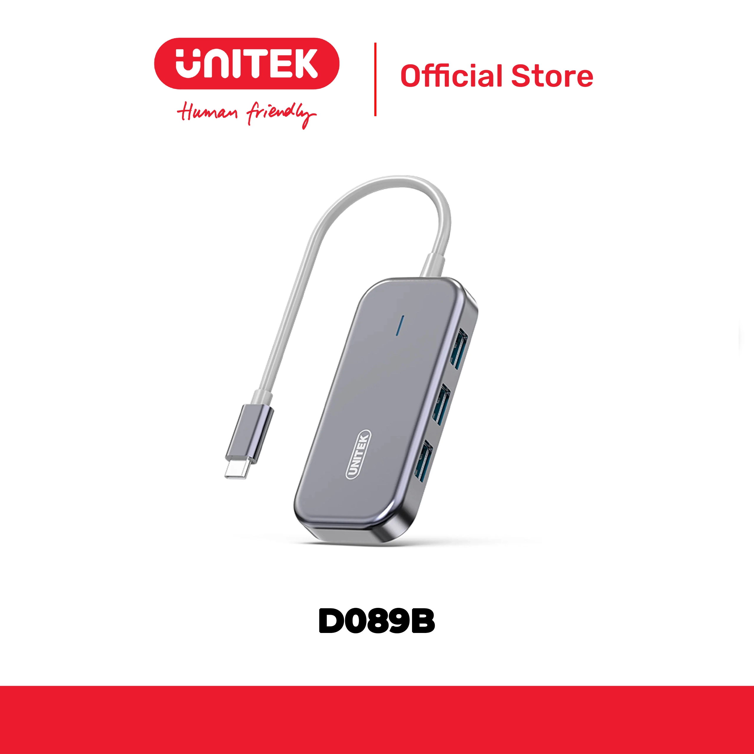 Bộ chuyển đổi 7 cổng Type-C ->USB 3.0 + HDMI 4K@30Hz + LAN + PD100W UNITEK D089B