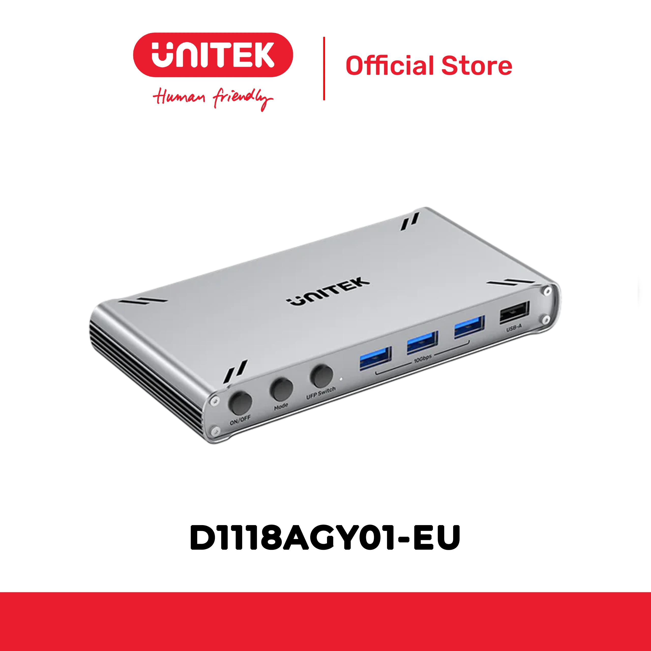 Bộ chuyển đổi KVM USB-C 10Gbps 4K@30Hz UNITEK D1118AGY01-EU