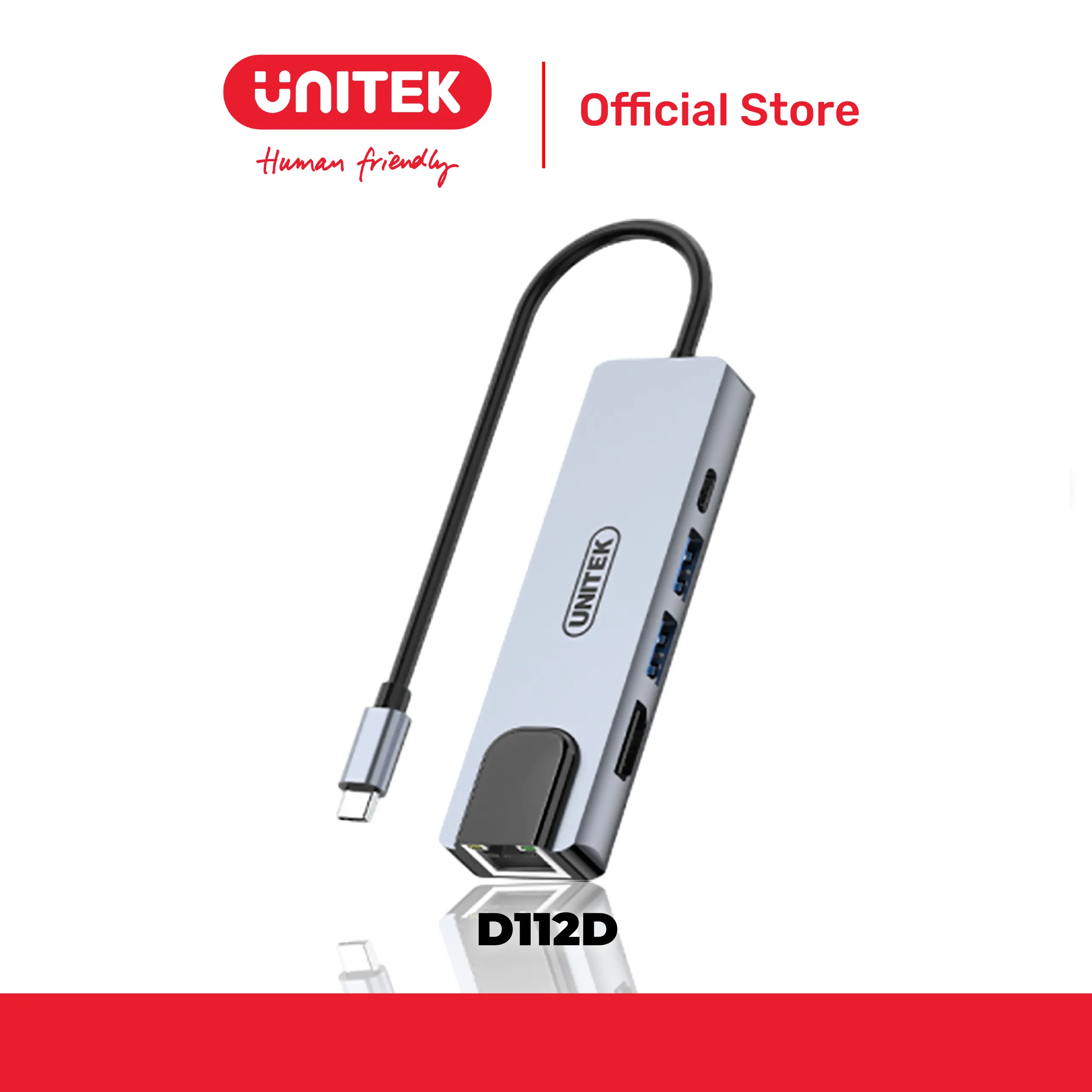 Hub mở rộng USB-C 5-in-1 UNITEK D112D