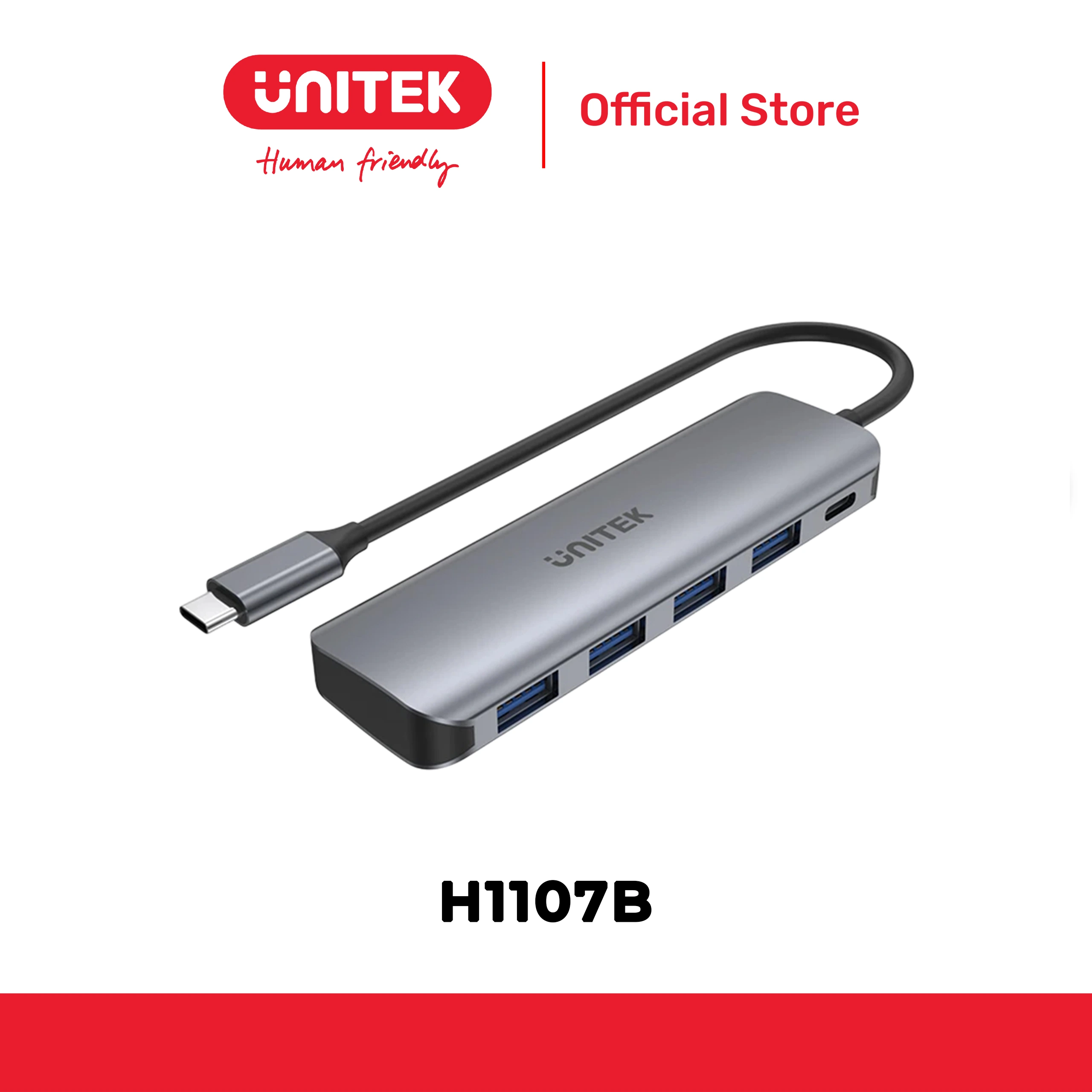 Hub Type-C ->USB 3.0 + PD 100W UNITEK H1107B