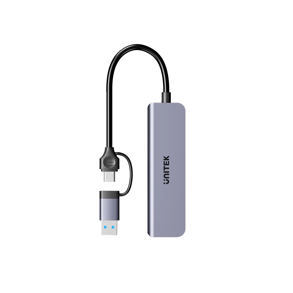 Hub USB/Type-C ->  USB + Micro SD + SD UNITEK H1320AGY01
