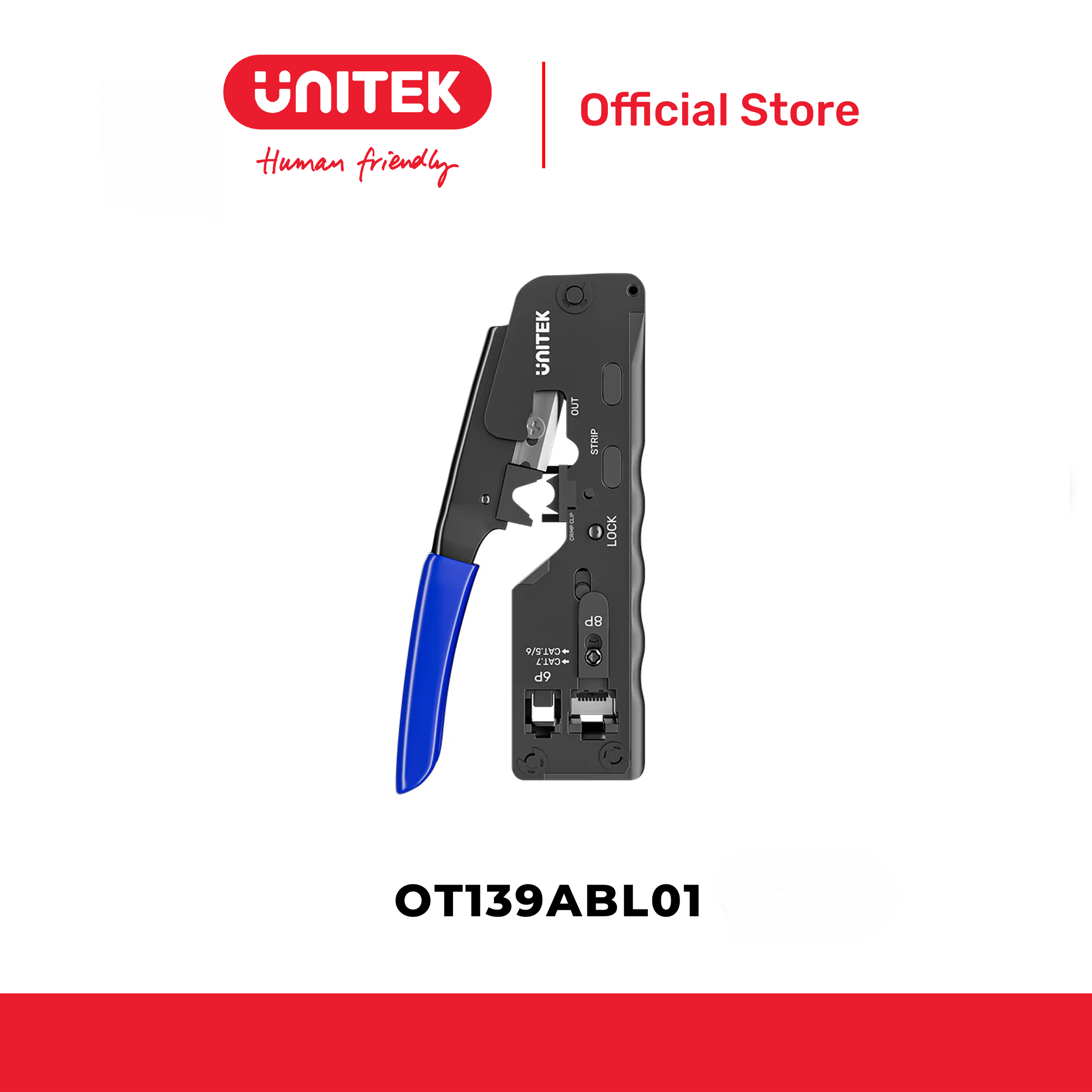 Kìm bấm đầu mạng đa năng UNITEK OT139ABL01