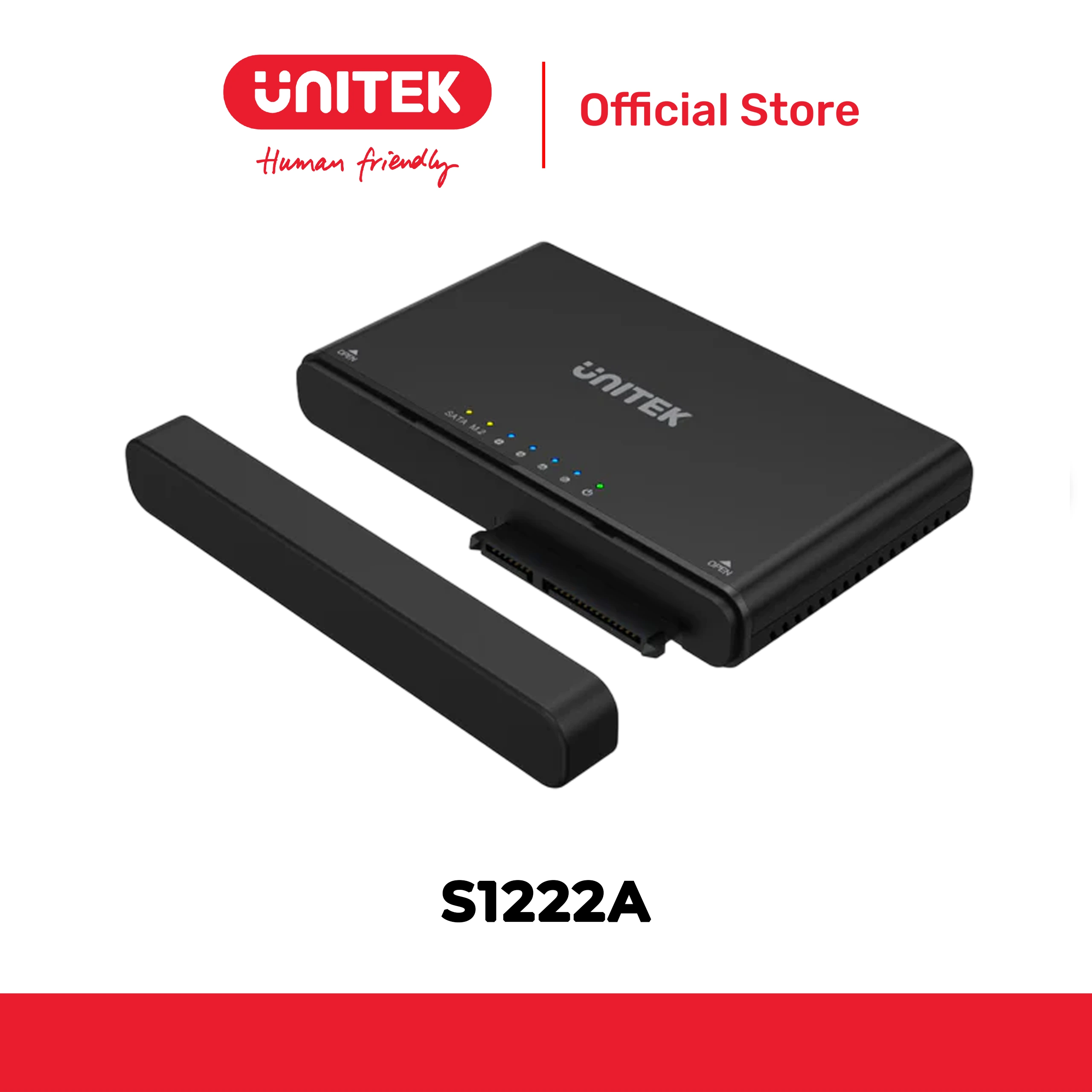 Box ổ cứng SSD SolidForce + Type-C -> PCIe/NVMe M.2 Gen3x2 + SATA III UNITEK S1222A