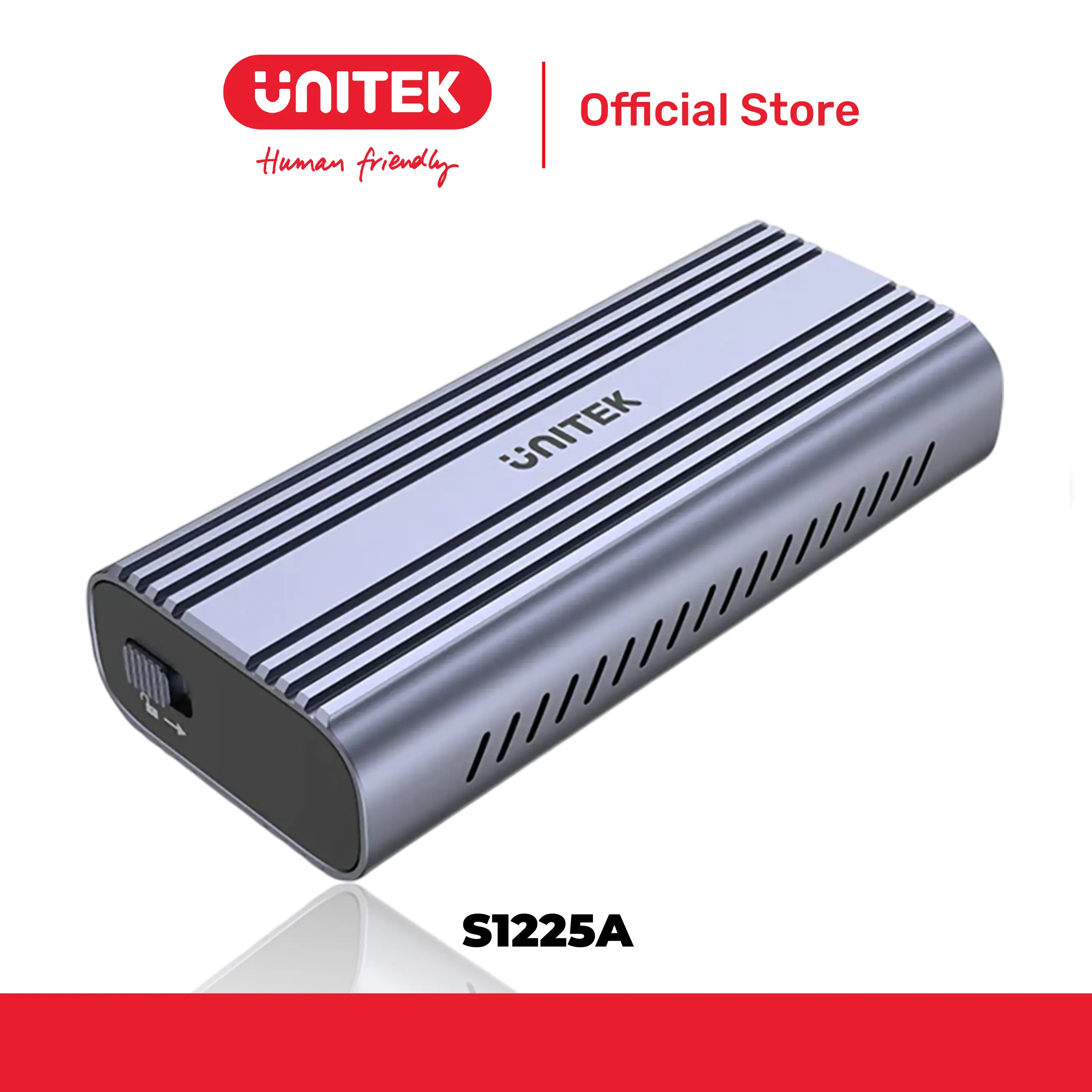 Box đựng ổ cứng SSD M2 Type-C 10Gbps PCIE Gen3x2 /SATA III  UNITEK S1225A