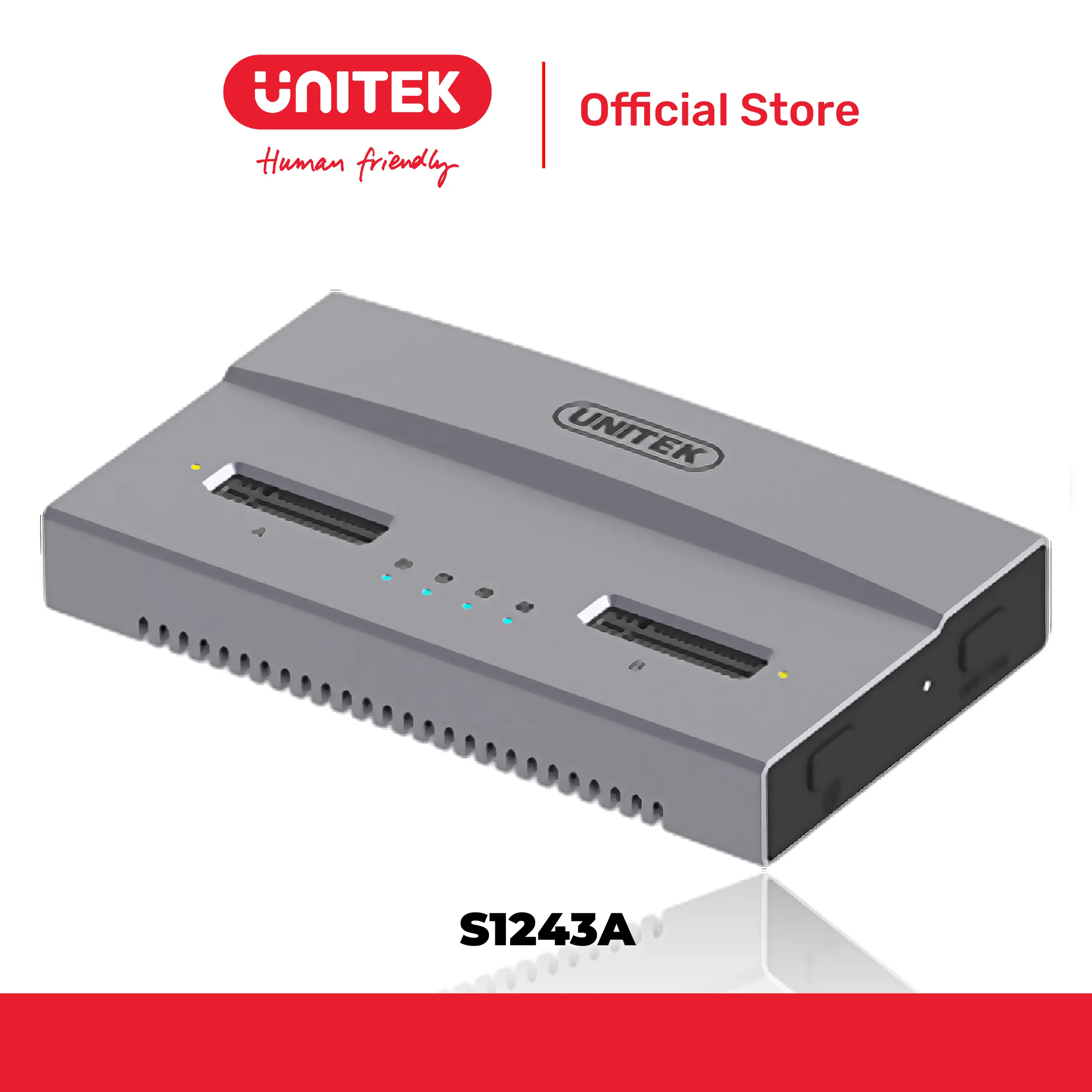 Box sao chép Ổ cứng 2 Bay Gen3x2 UNITEK S1243A