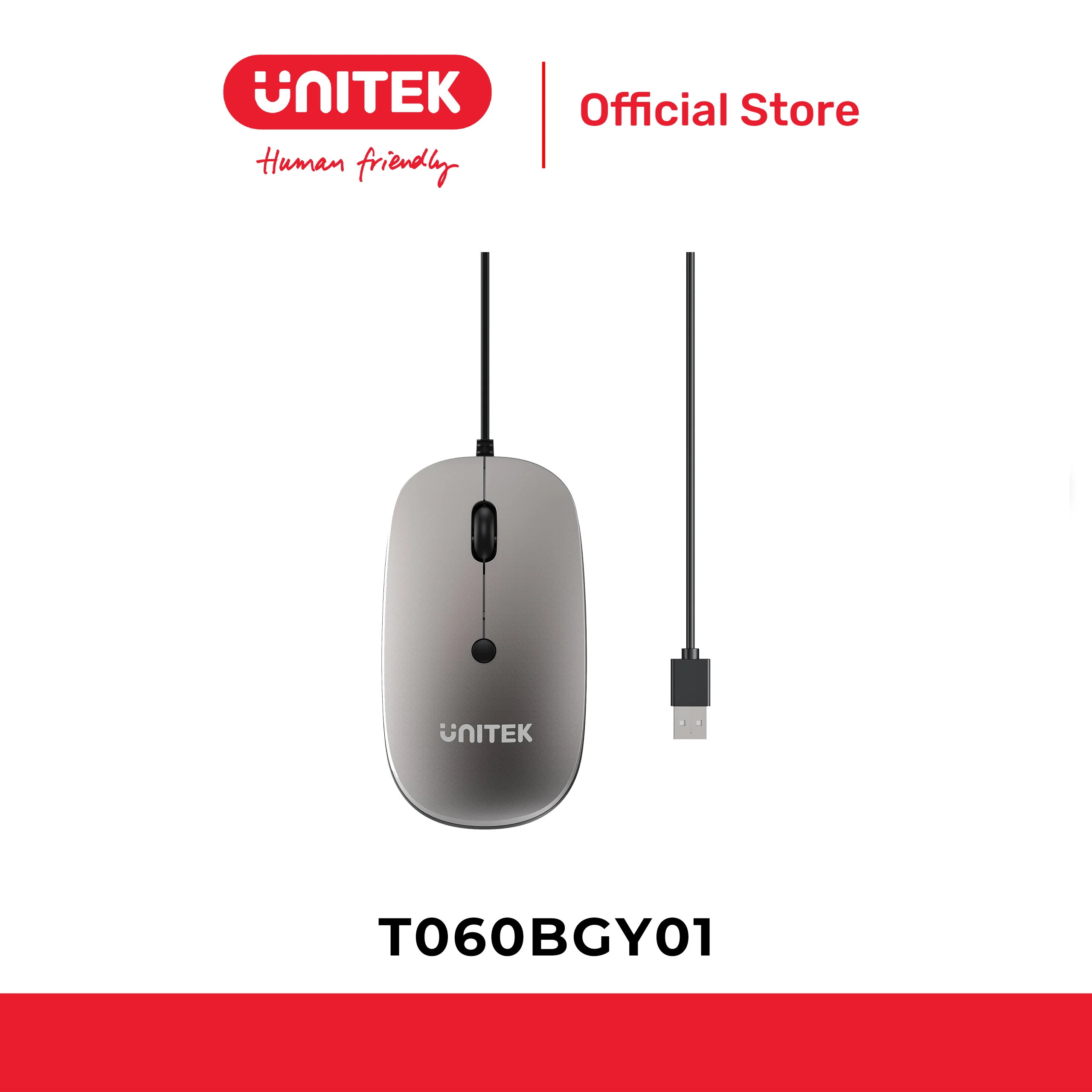 Chuột quang có dây SlimTrack UNITEK T060BGY01