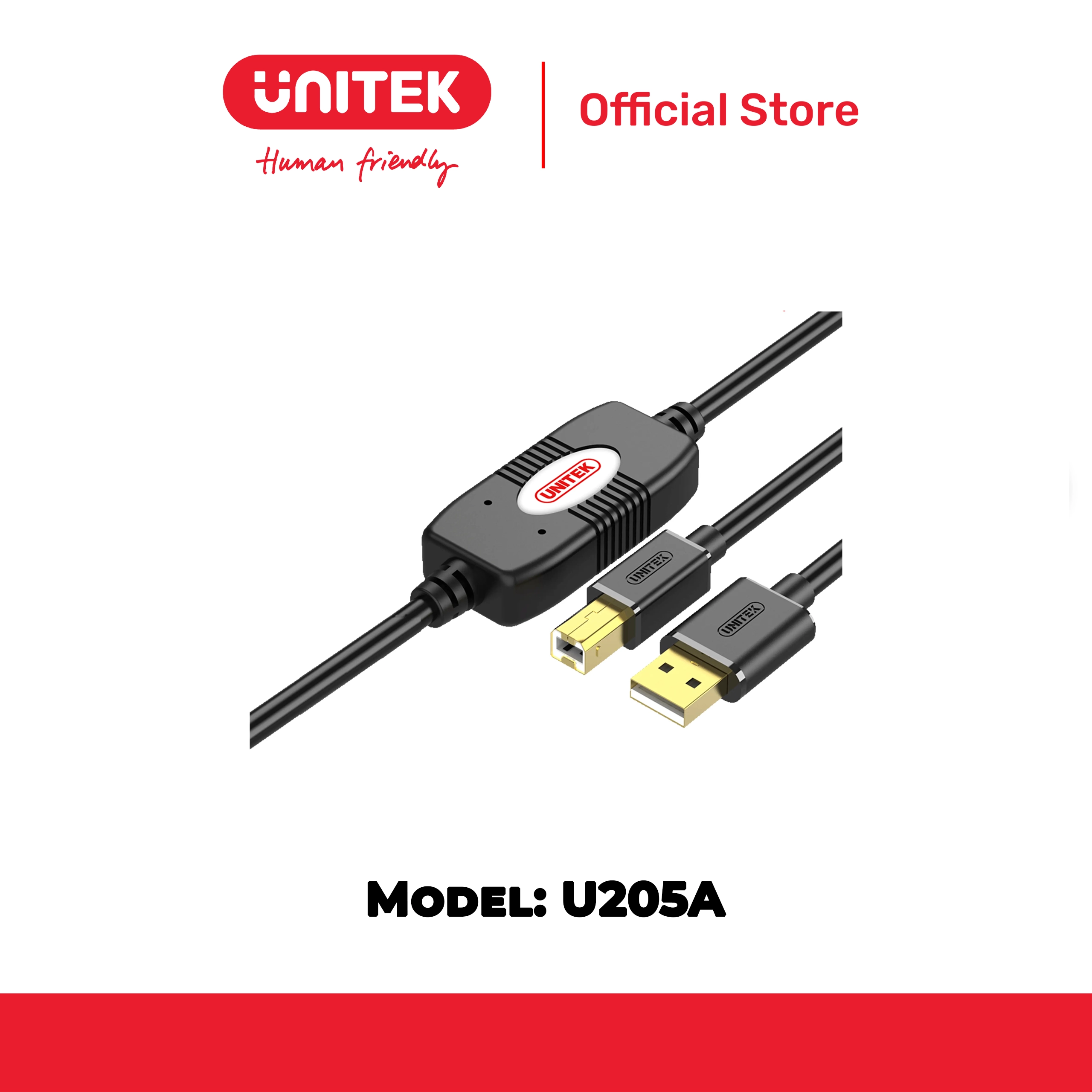 Cáp USB2.0 in khuếch đại tín hiệu dài đến 15M UNITEK U205A