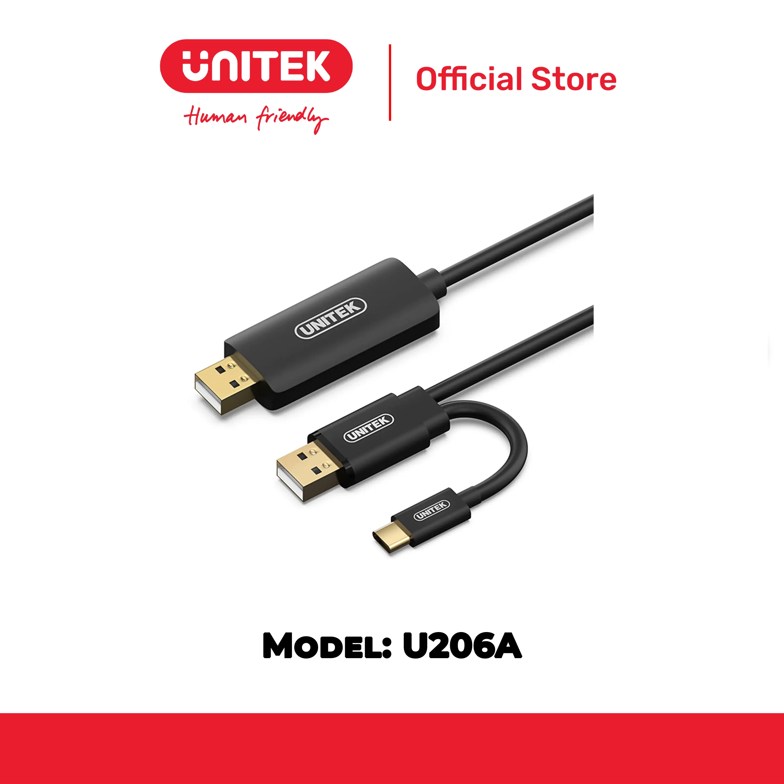 Cáp chuyển đổi USB -> USB + Type-C UNITEK U206A