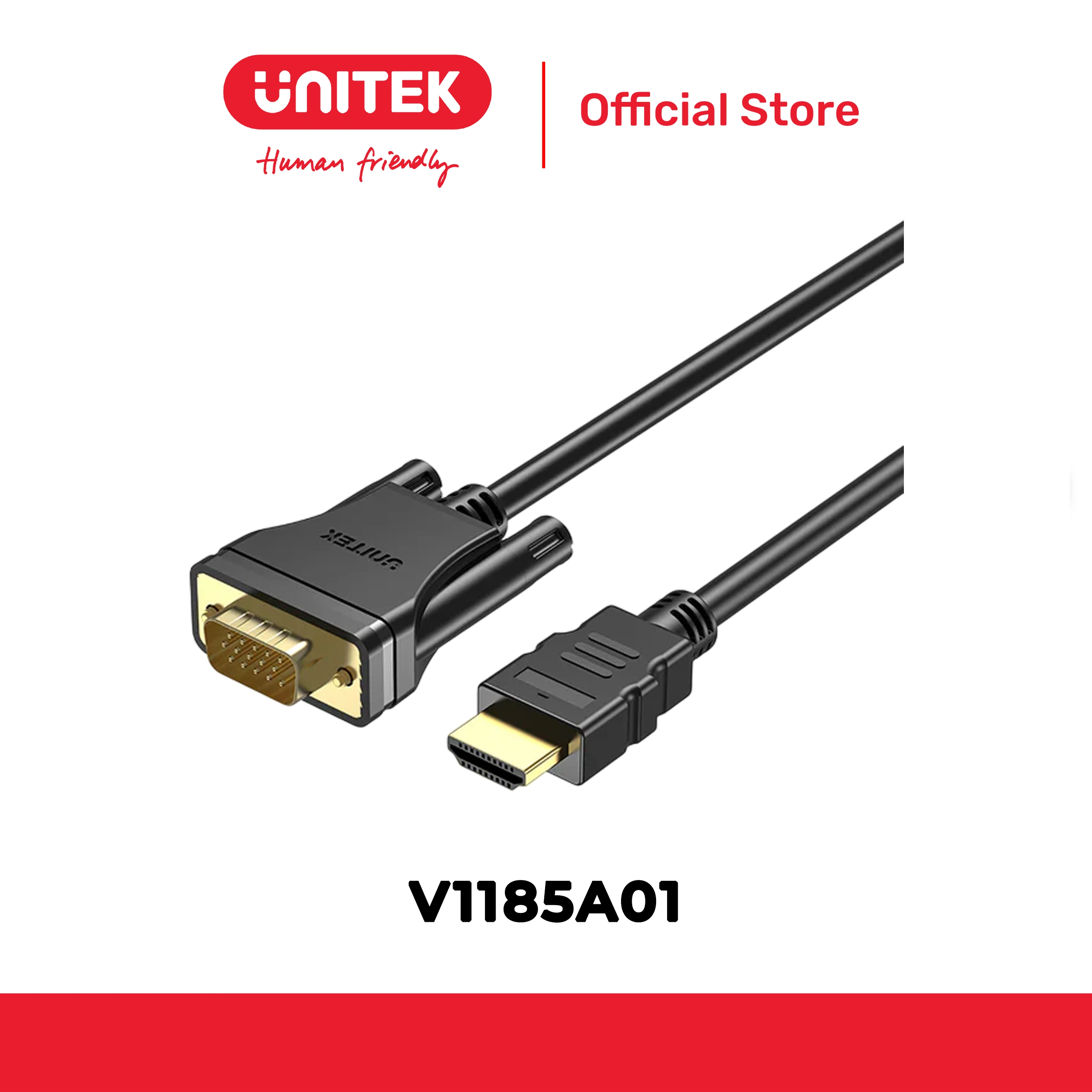 Cáp HDMI -> VGA 1080p@60Hz UNITEK V1185A01