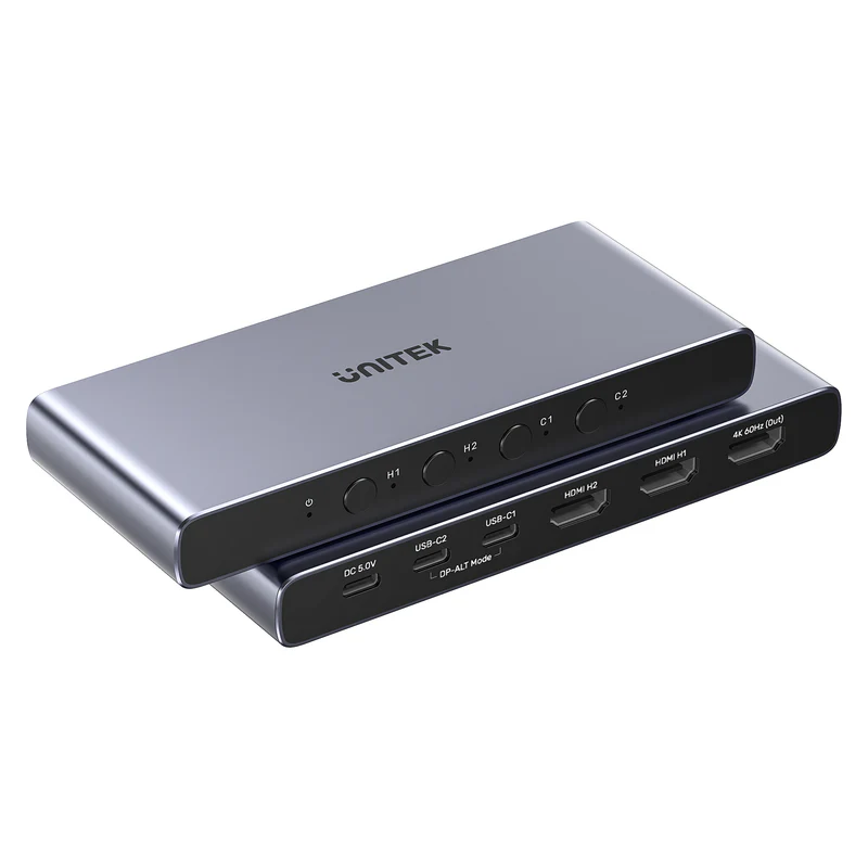 Bộ chuyển 4 Cổng HDMI/USB-C → HDMI (4 in 1 Out) 4K@60Hz UNITEK V1313AGY01