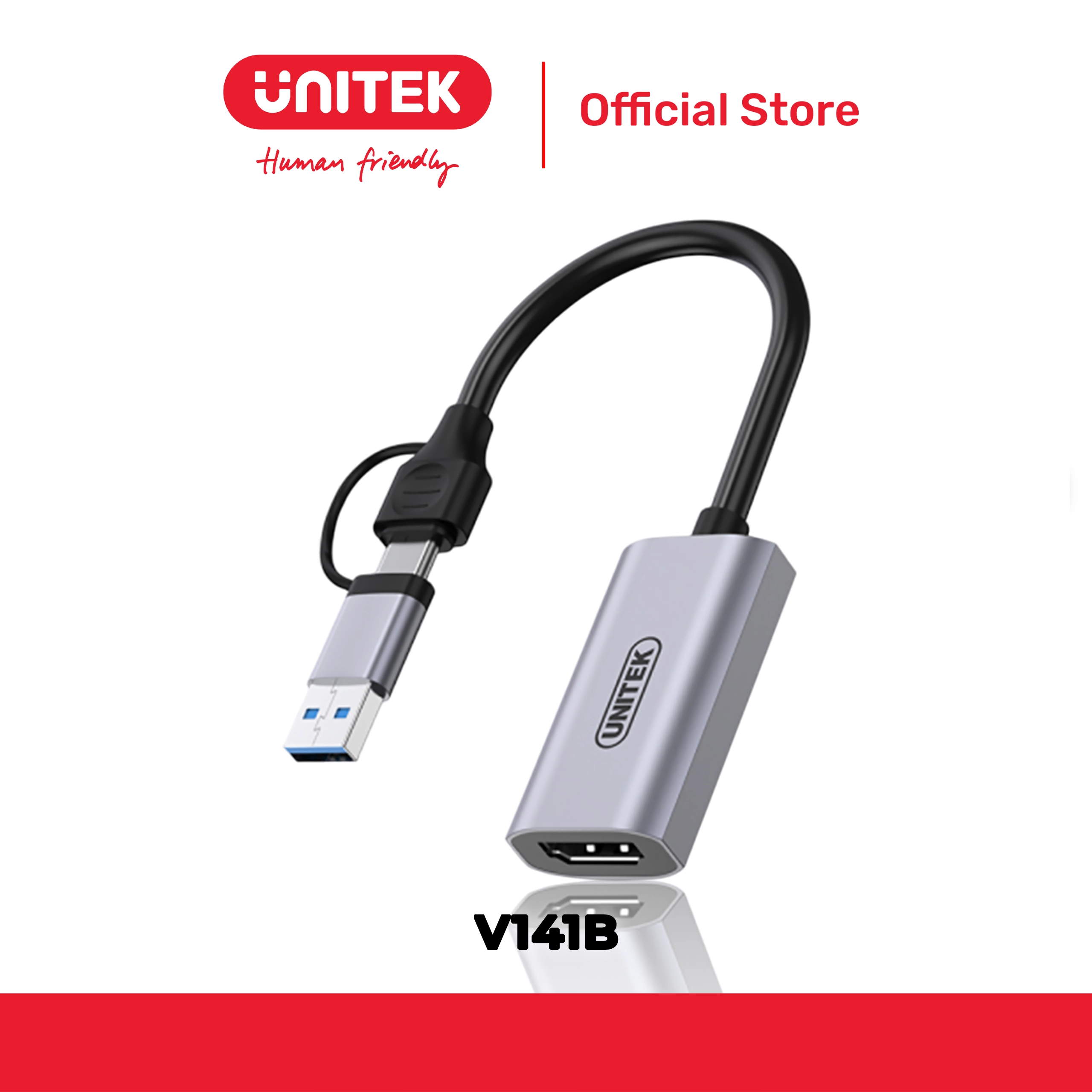 Cáp chuyển đổi USB/Type-C -> HDMI 1080P @60Hz UNITEK V141B