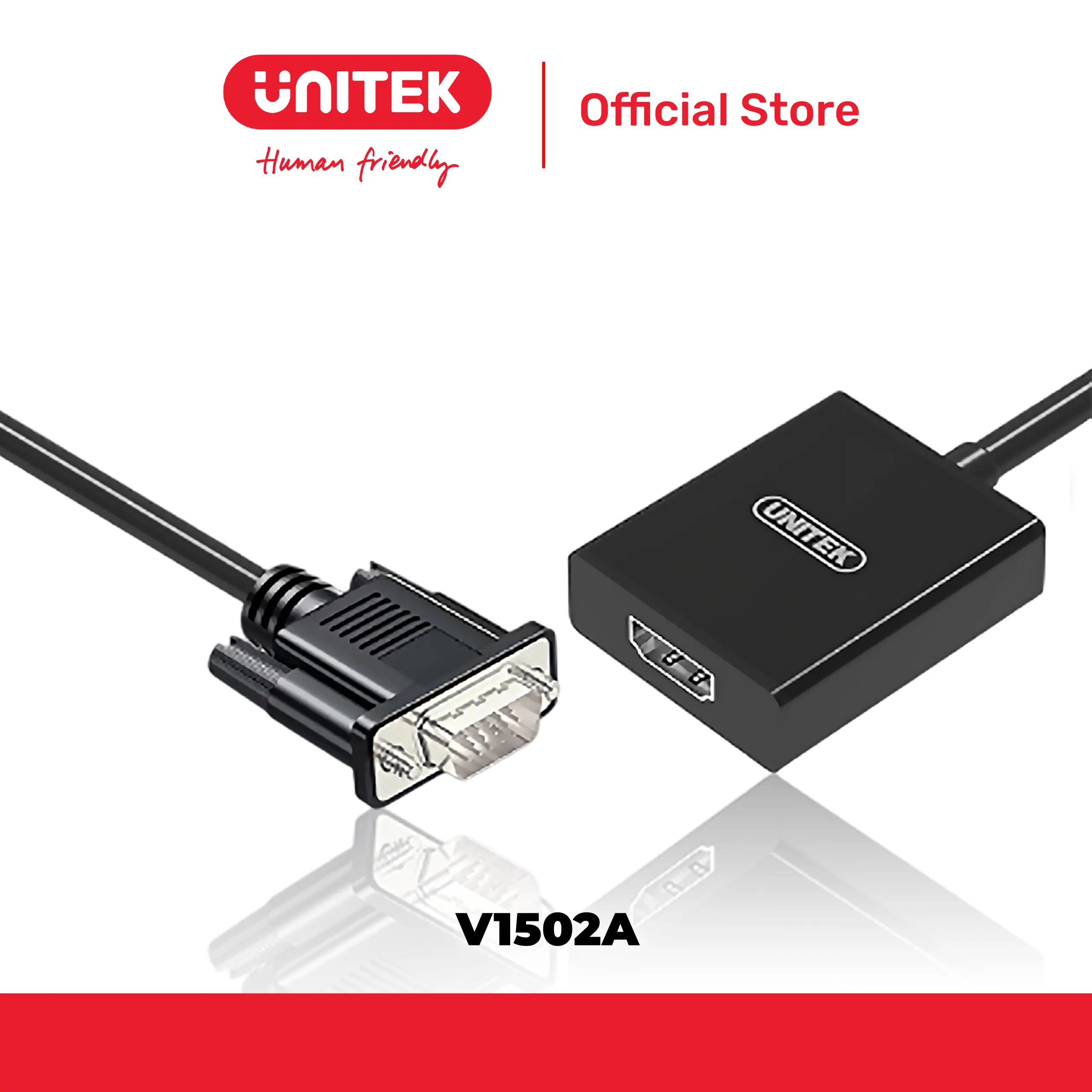 Cáp chuyển đổi VGA -> HDMI có âm thanh & nguồn 1080p@60hz UNITEK V1502A