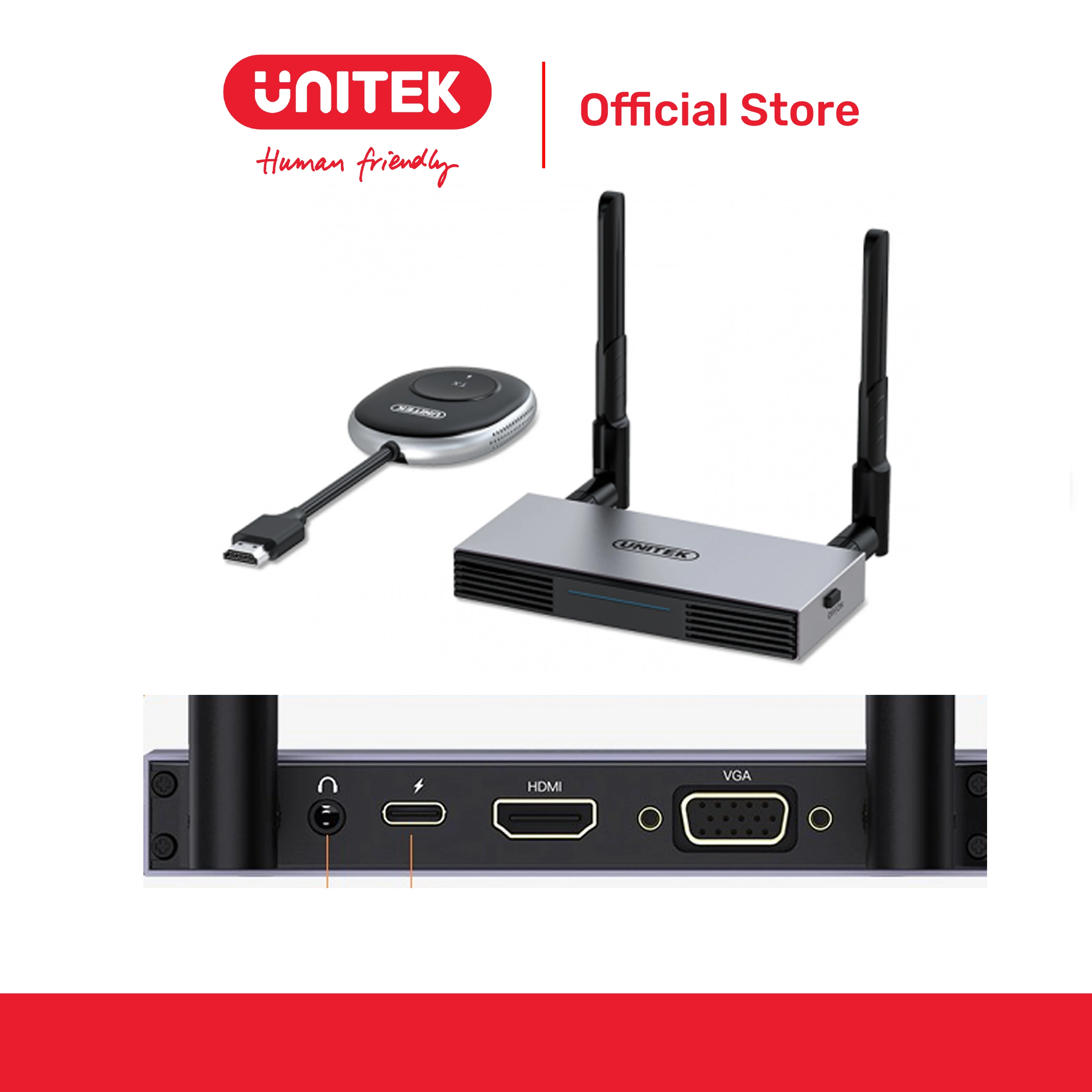 Bộ truyền tín hiệu HDMI 1080p@60Hz không dây UNITEK V158A