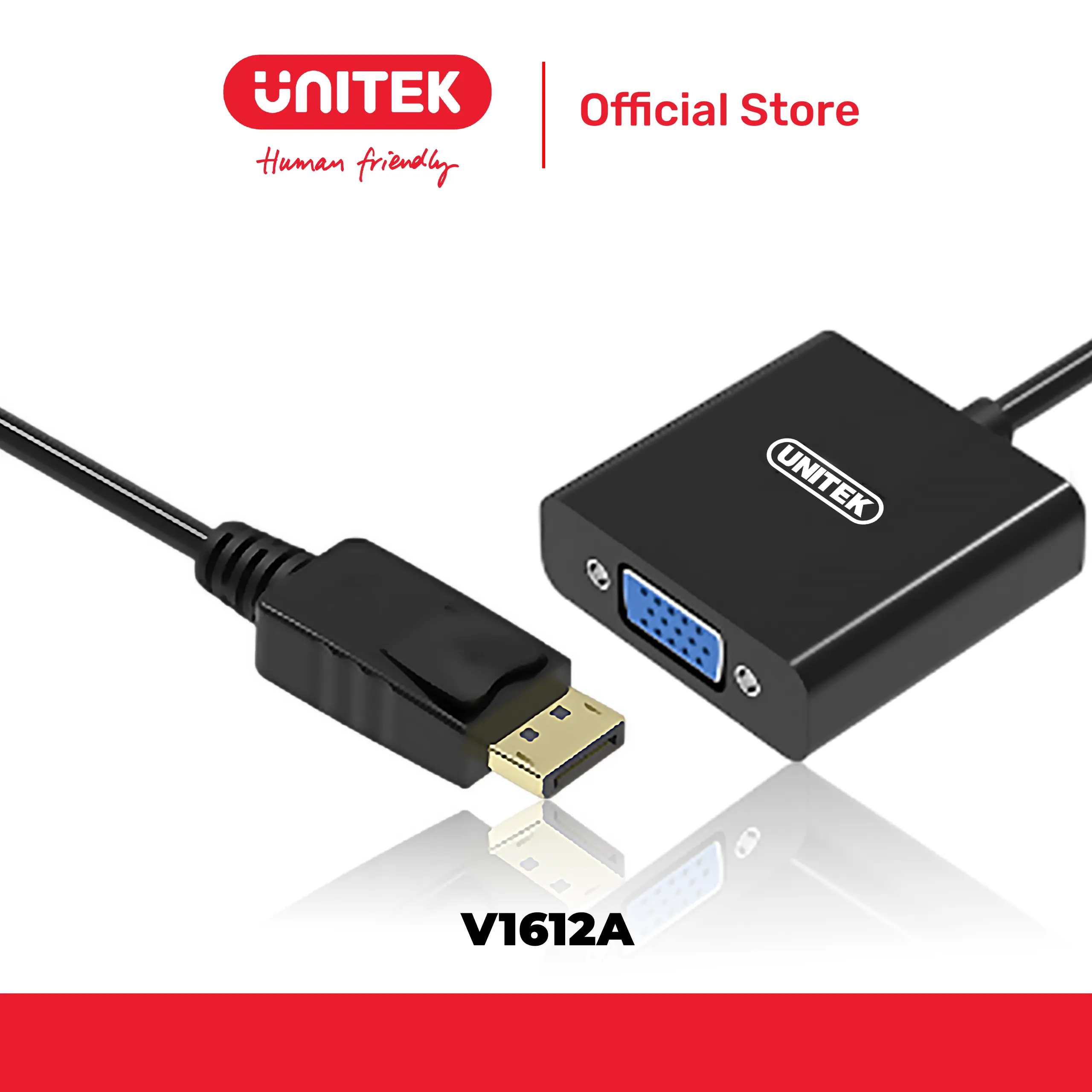Cáp chuyển đổi DisplayPort (DP) -> VGA 1080p@60Hz UNITEK V1612A