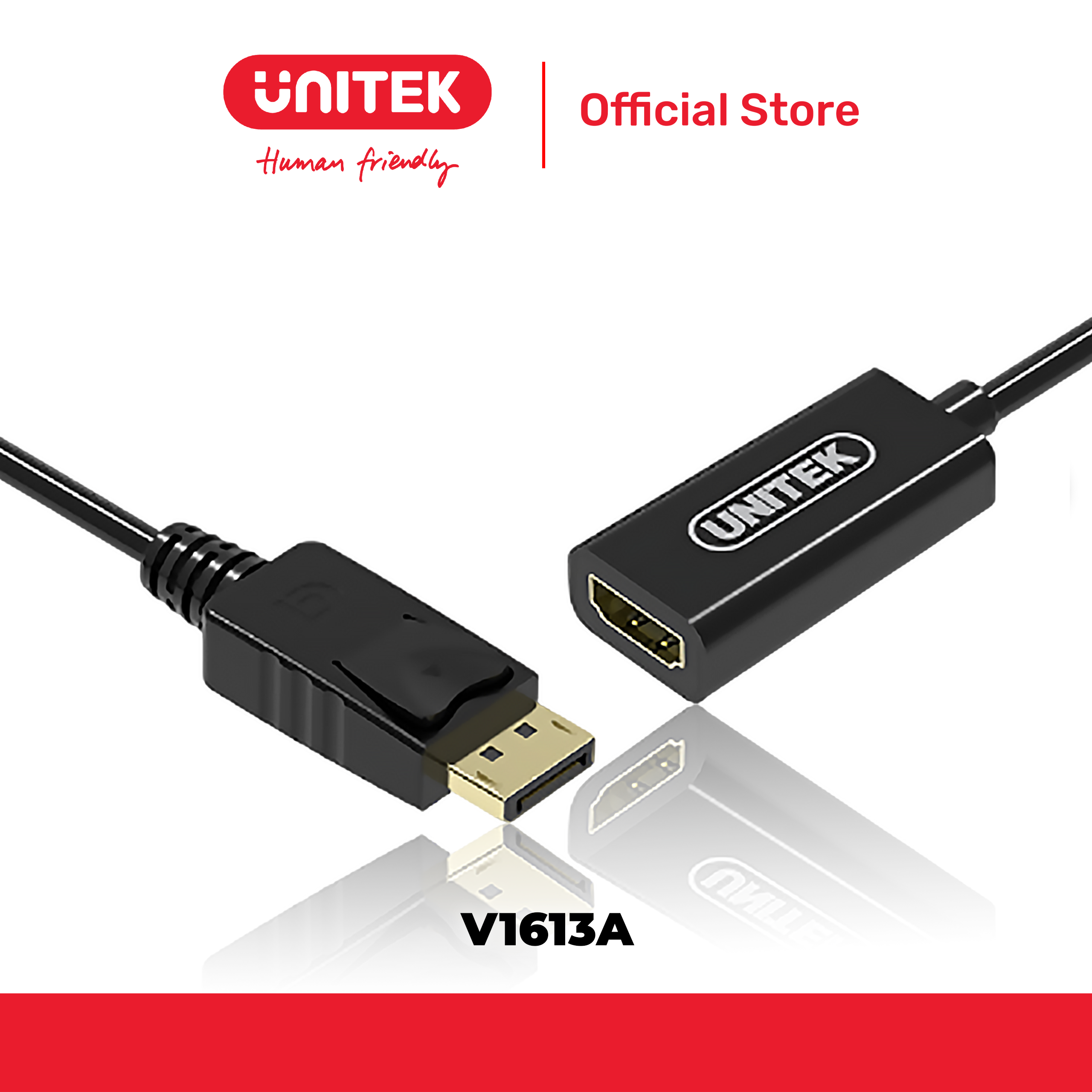 Cáp chuyển đổi DisplayPort -> HDMI hỗ trợ 4K@30Hz UNITEK V1613A
