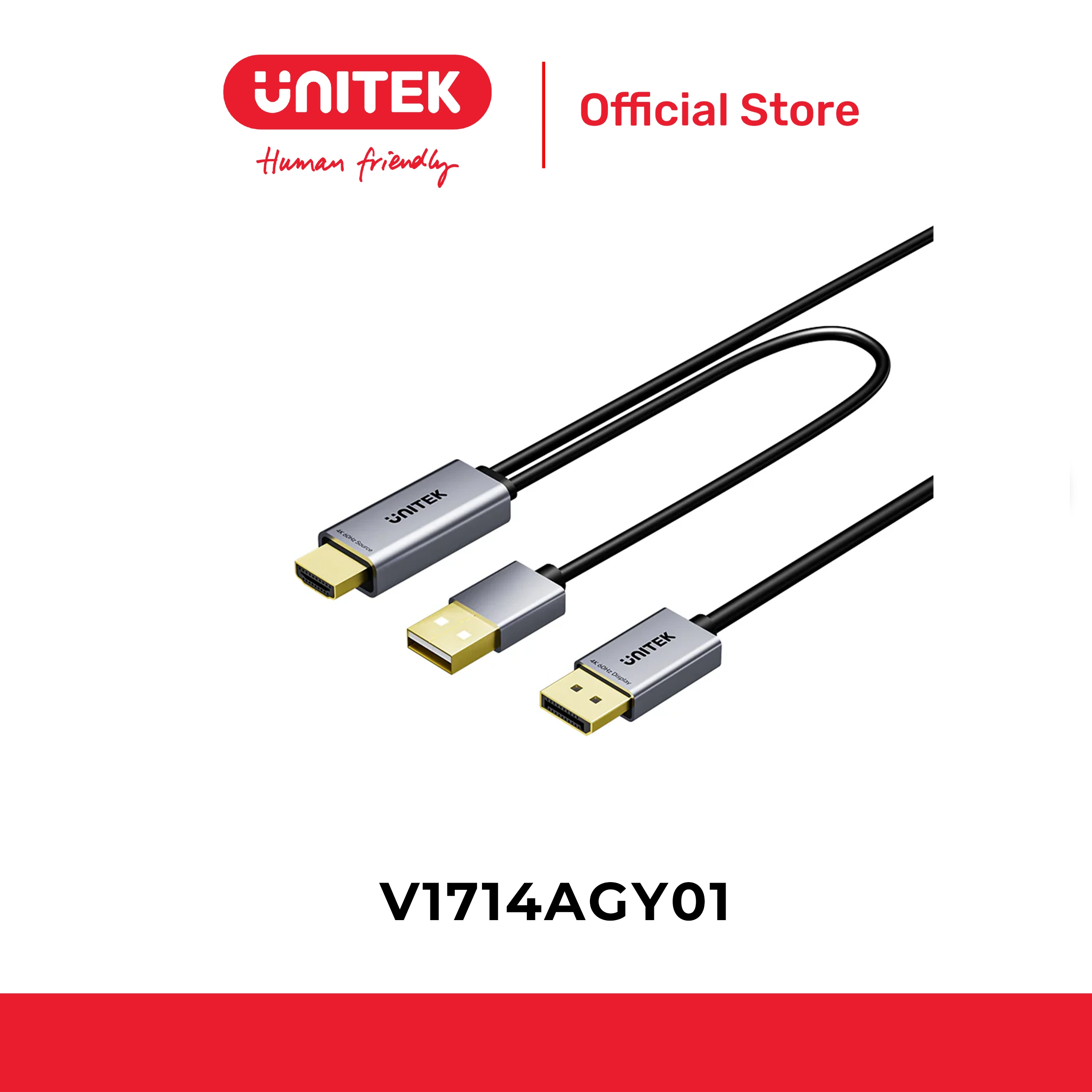 Cáp HDMI->DisplayPort 4K dài 1.8M UNITEK V1714AGY01