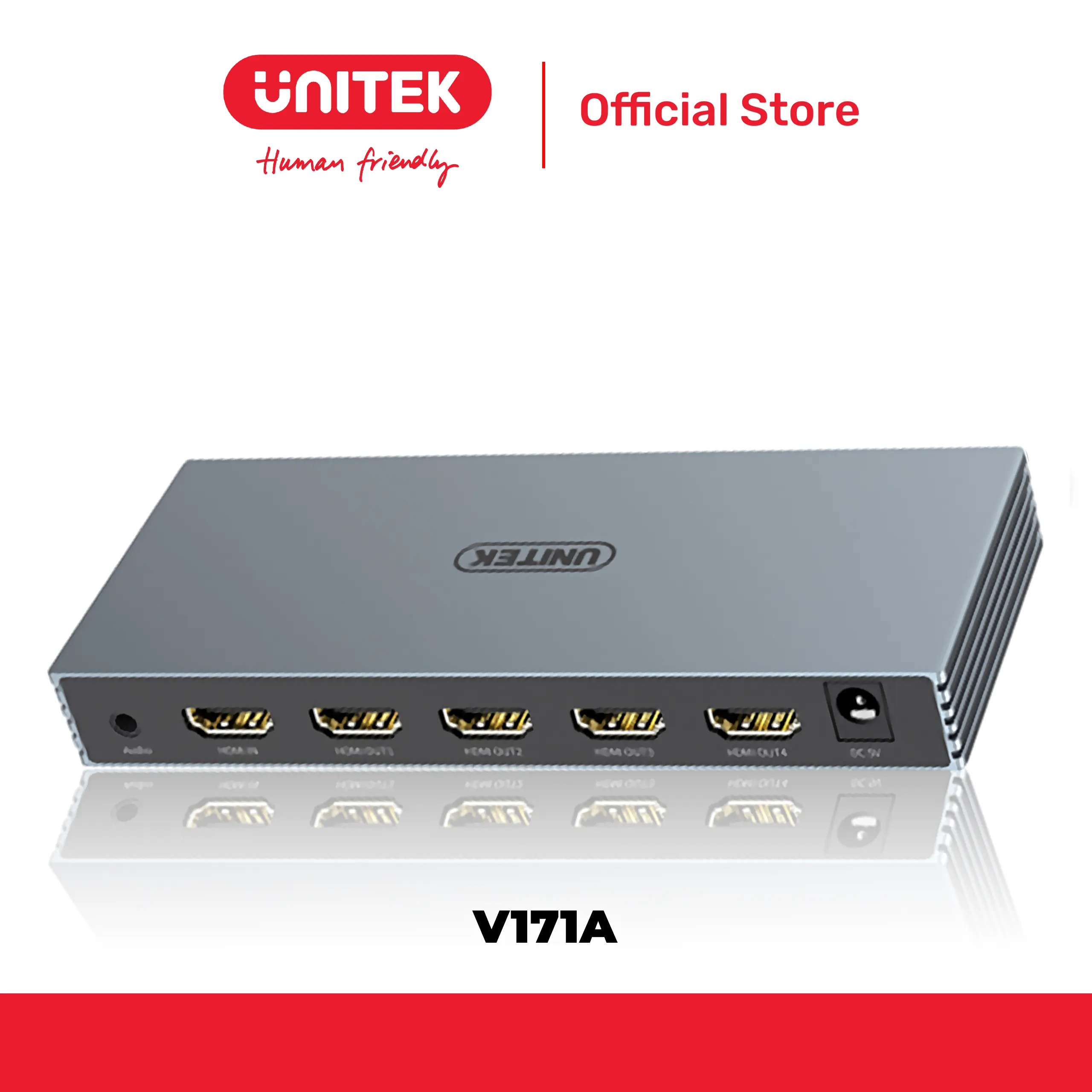 Hub chia 4 cổng HDMI2.0 lên đến 4K@60Hz UNITEK V171A