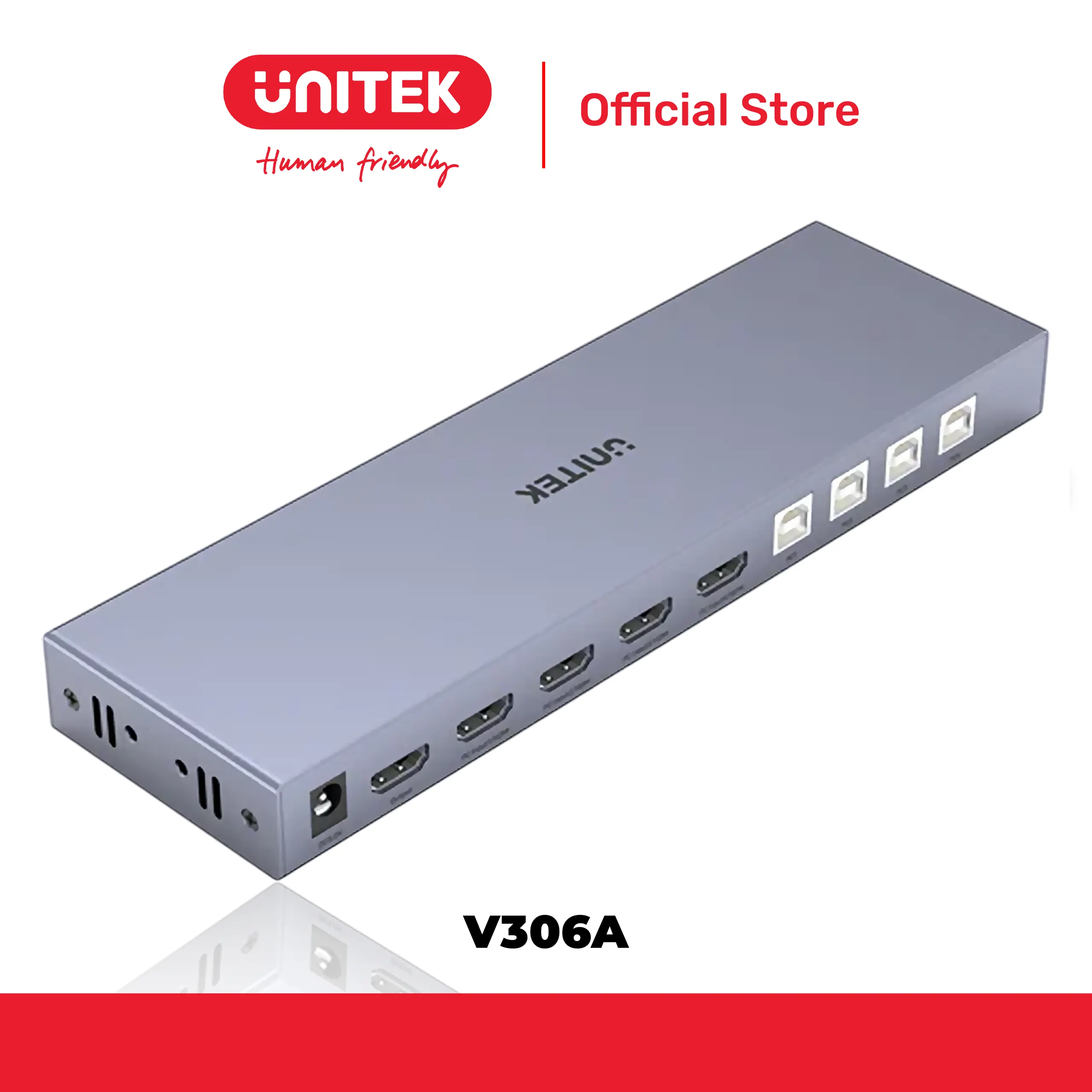 Bộ gộp HDMI KVM 4K@60Hz 4 ra 1 UNITEK V306A