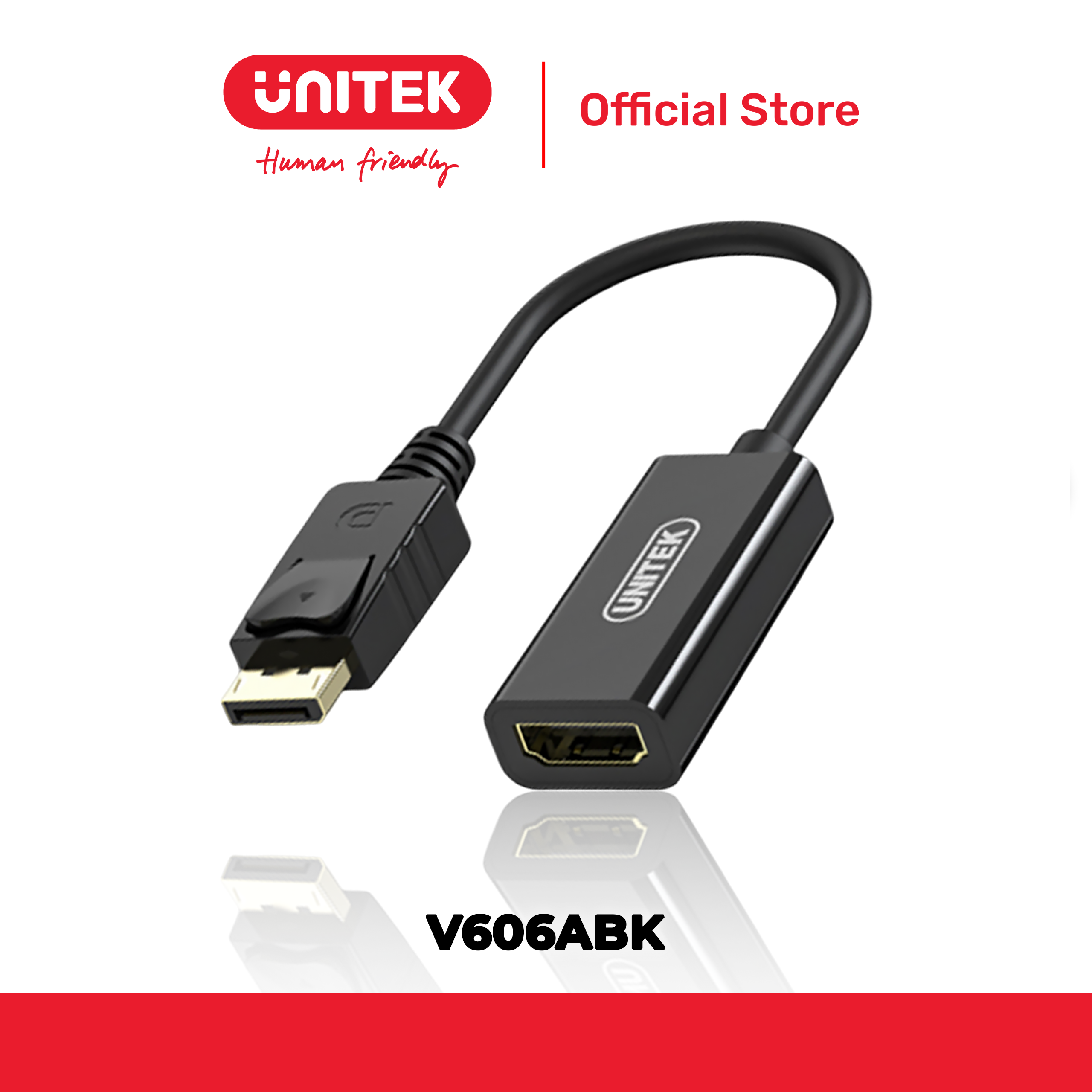Cáp chuyển đổi DP -> HDMI 4K@30Hz UNITEK V606ABK