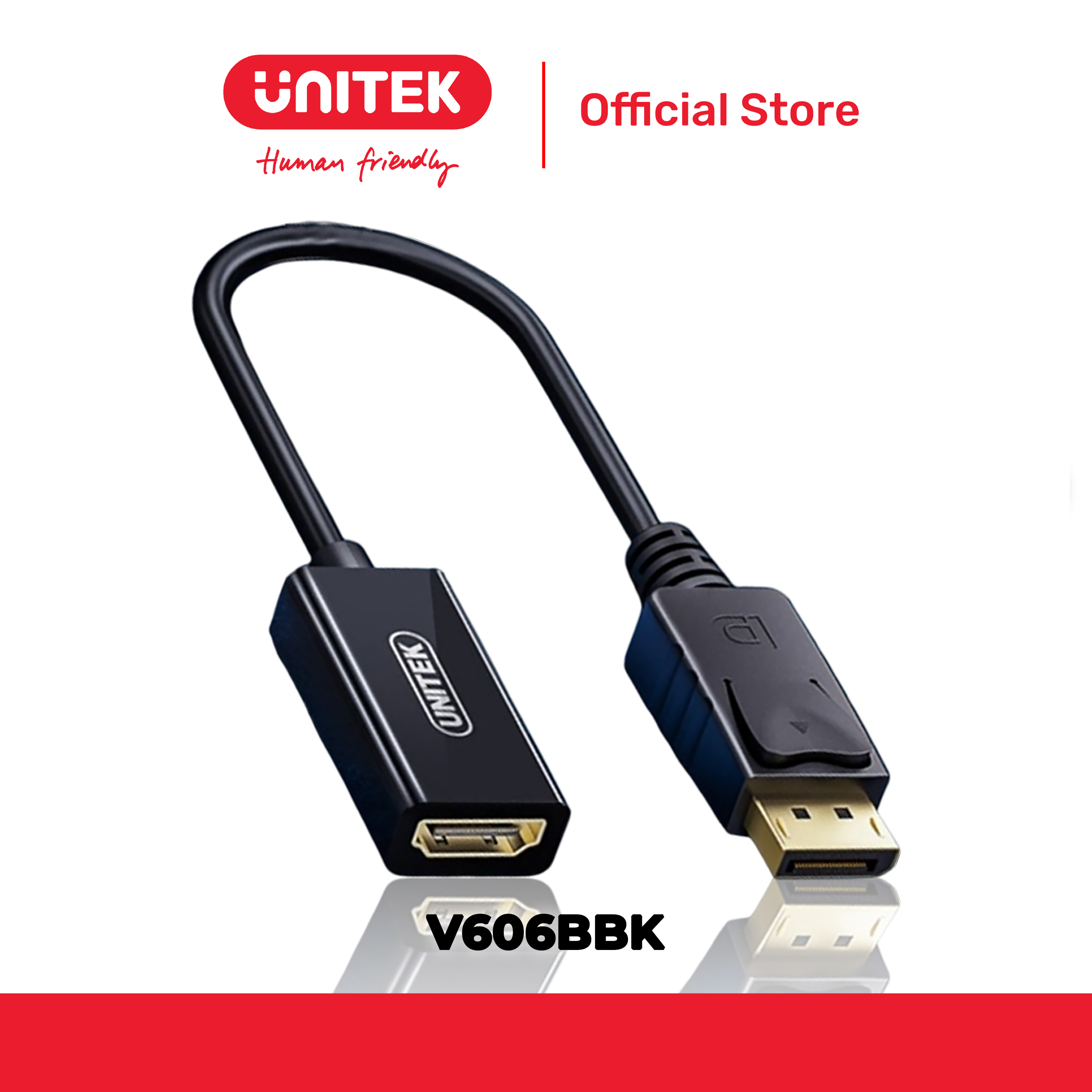 Cáp chuyển đổi DP -> HDMI 4K@30Hz UNITEK V606BBK