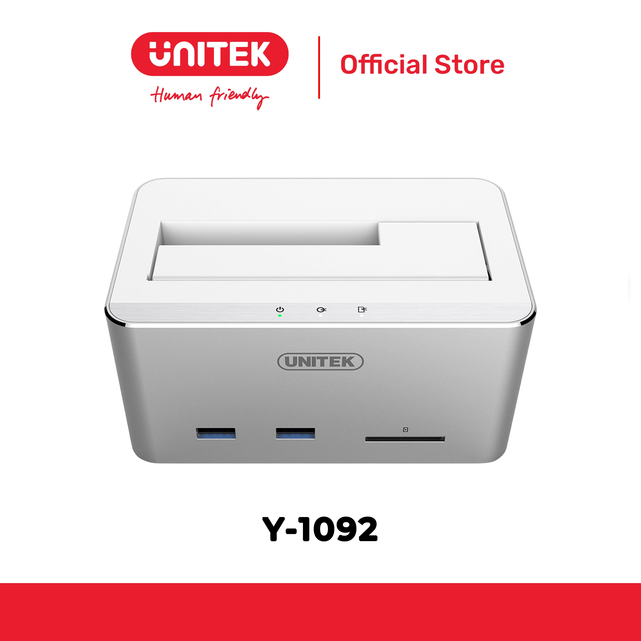 Box đựng ổ cứng HDD USB 3.0 -> SATA III 2.5/3.5 + USB 3.0 + SD UNITEK Y-1092