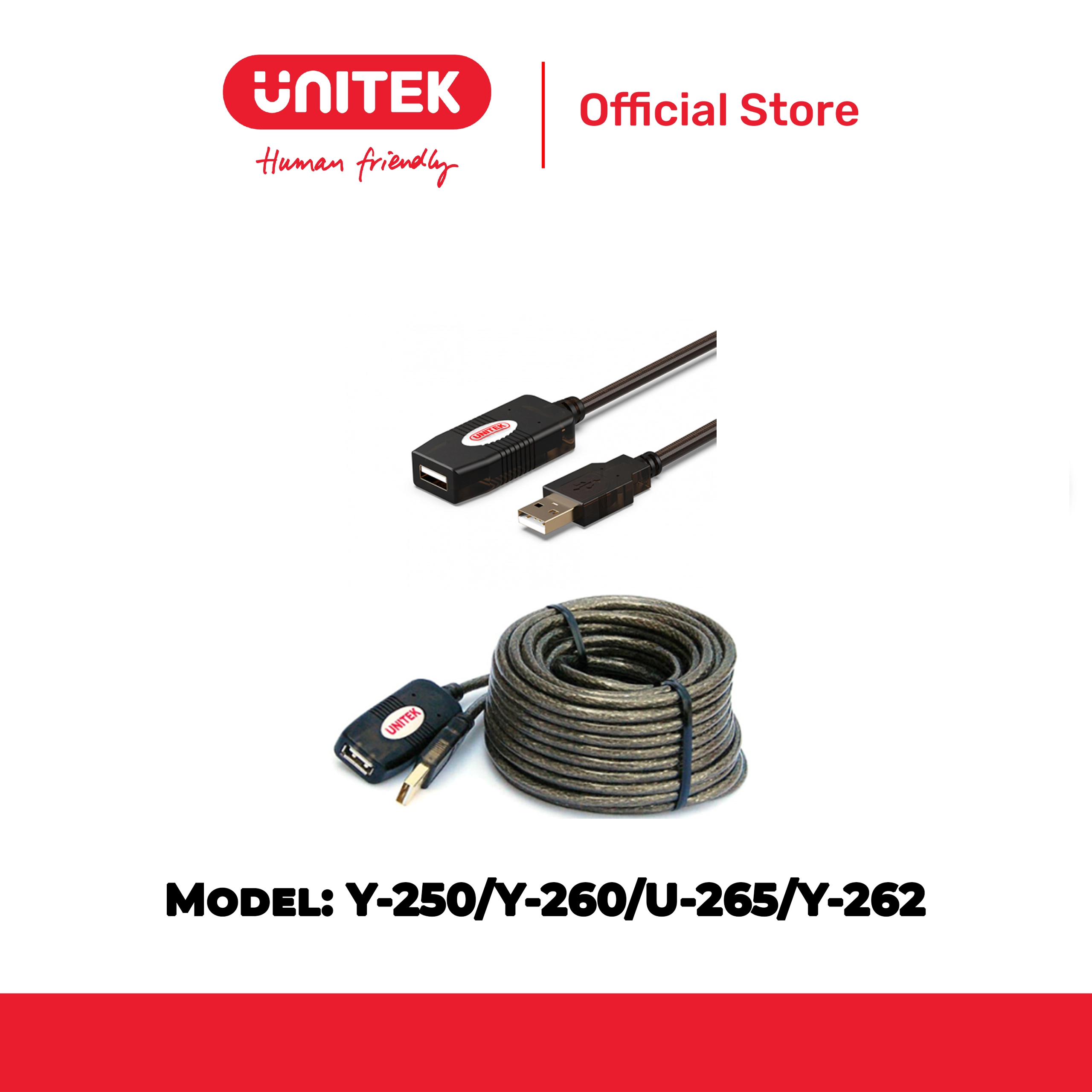 Cáp nối dài USB2.0 khuếch đại tín hiệu dài đến 20M UNITEK Y-250