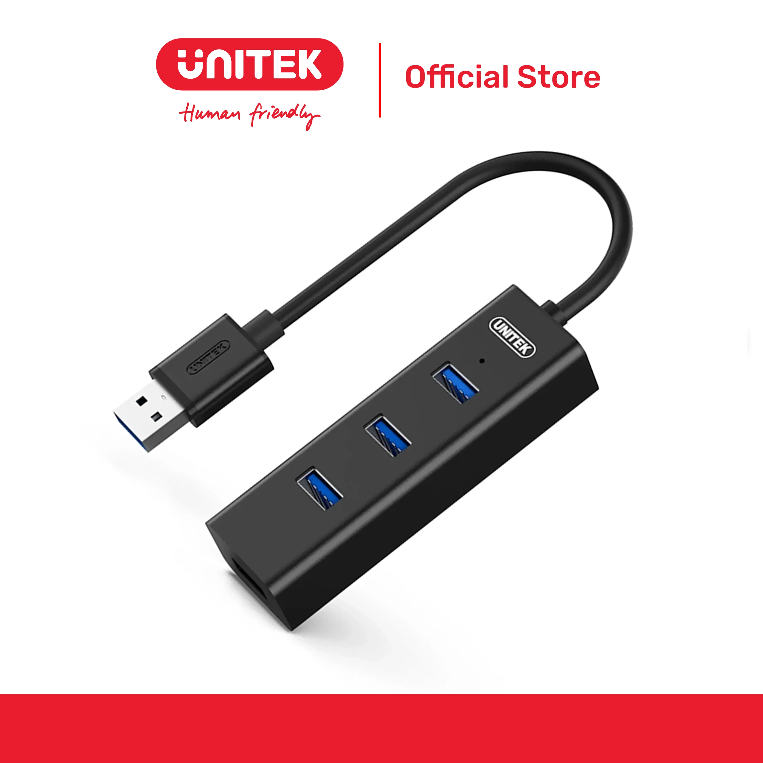 Hub chia 4 cổng USB3.0 dài tới 1.2M UNITEK Y-3089BK