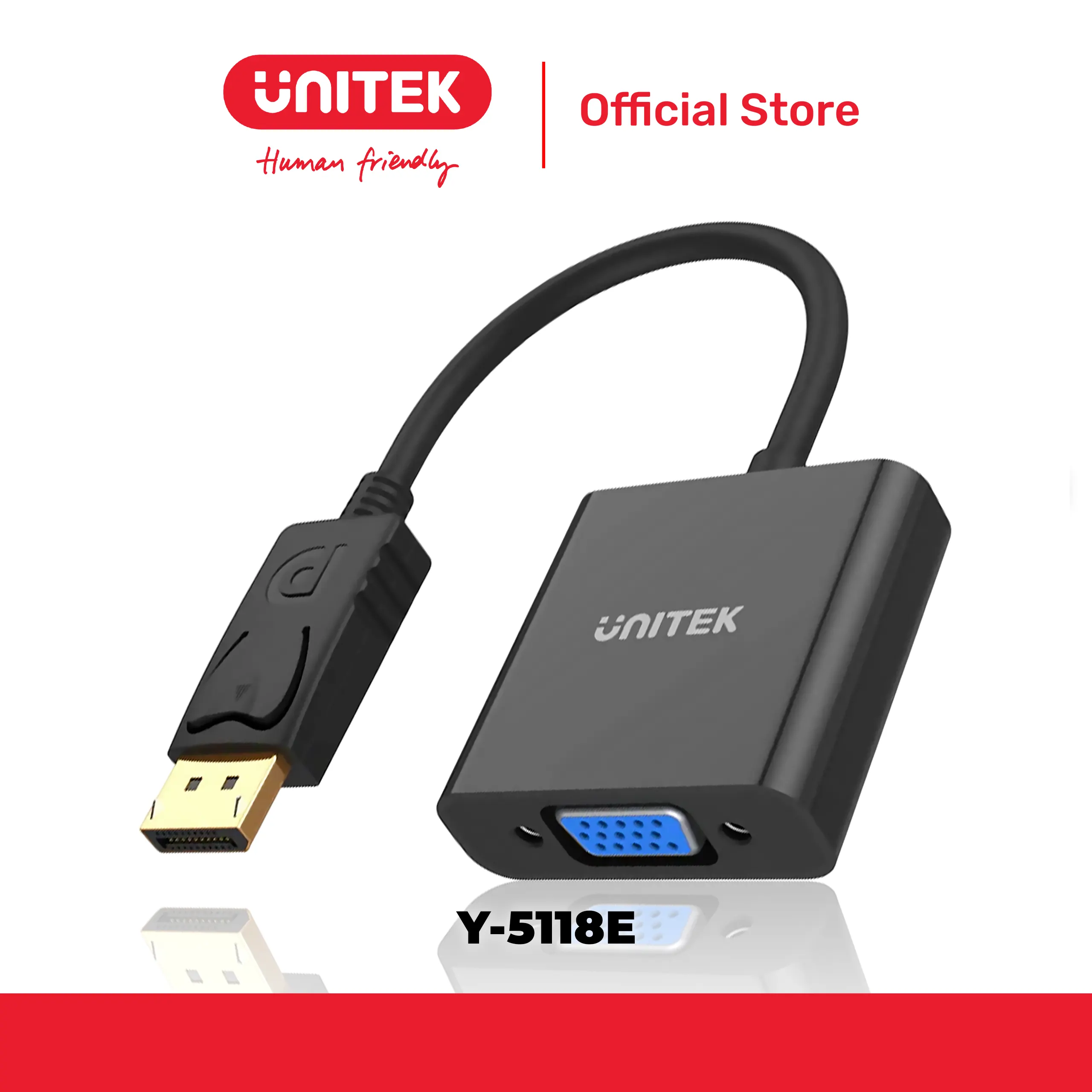 Cáp chuyển đổi DisplayPort -> VGA 1080p@60Hz UNITEK Y-5118E