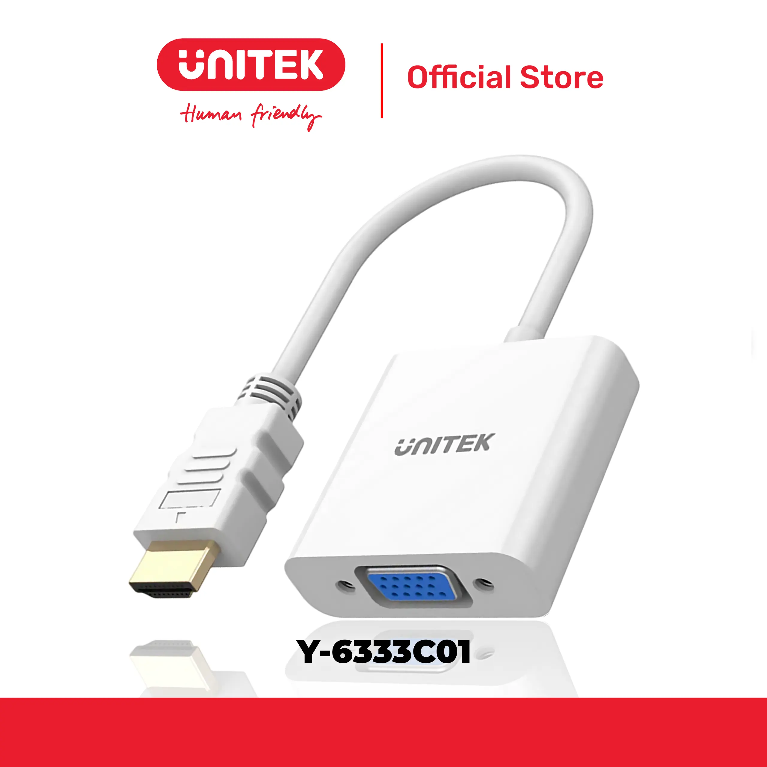 Cáp chuyển đổi HDMI -> VGA 1080p@60Hz UNITEK Y-6333C01