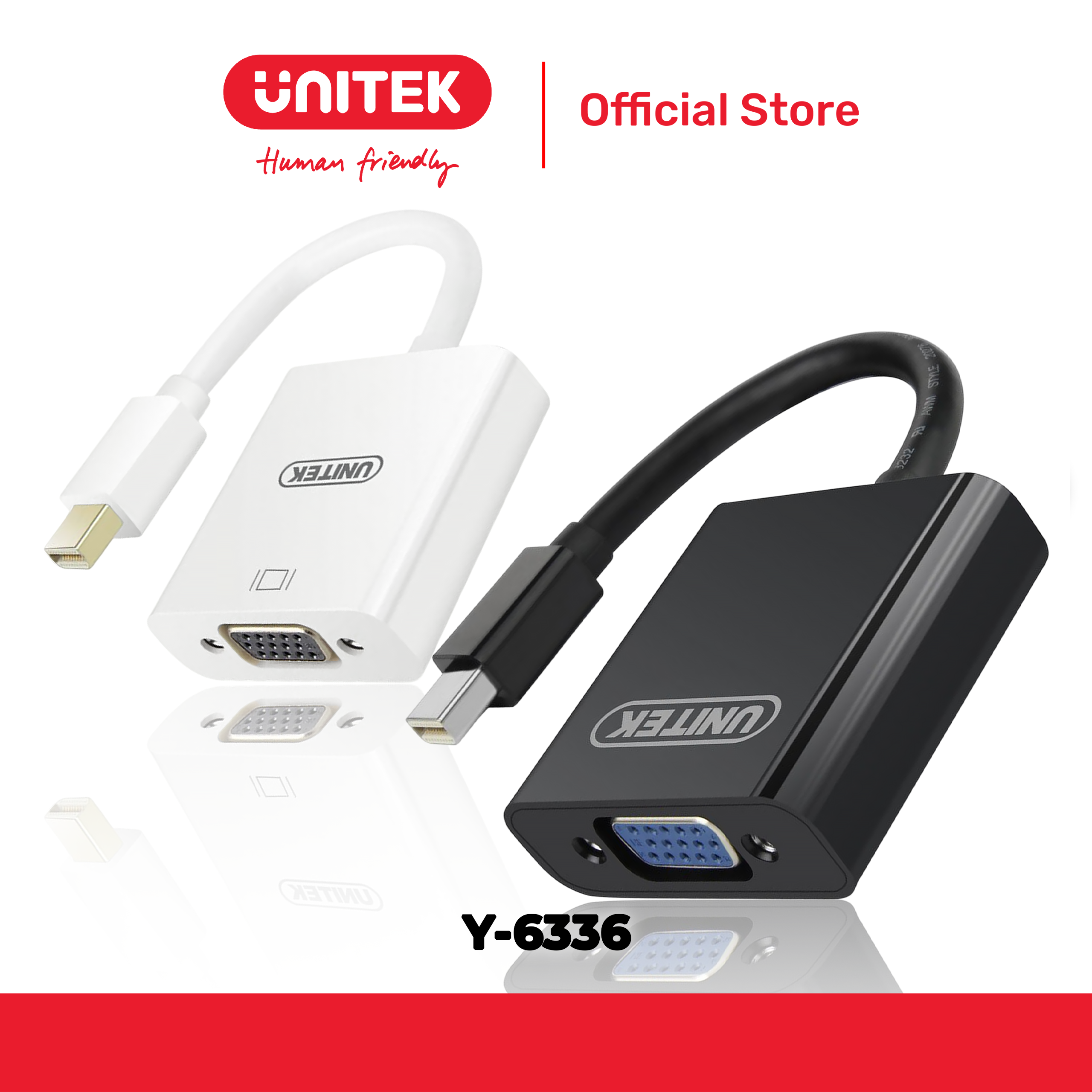 Cáp chuyển đổi Mini DP -> VGA 1080p@60Hz UNITEK Y-6336