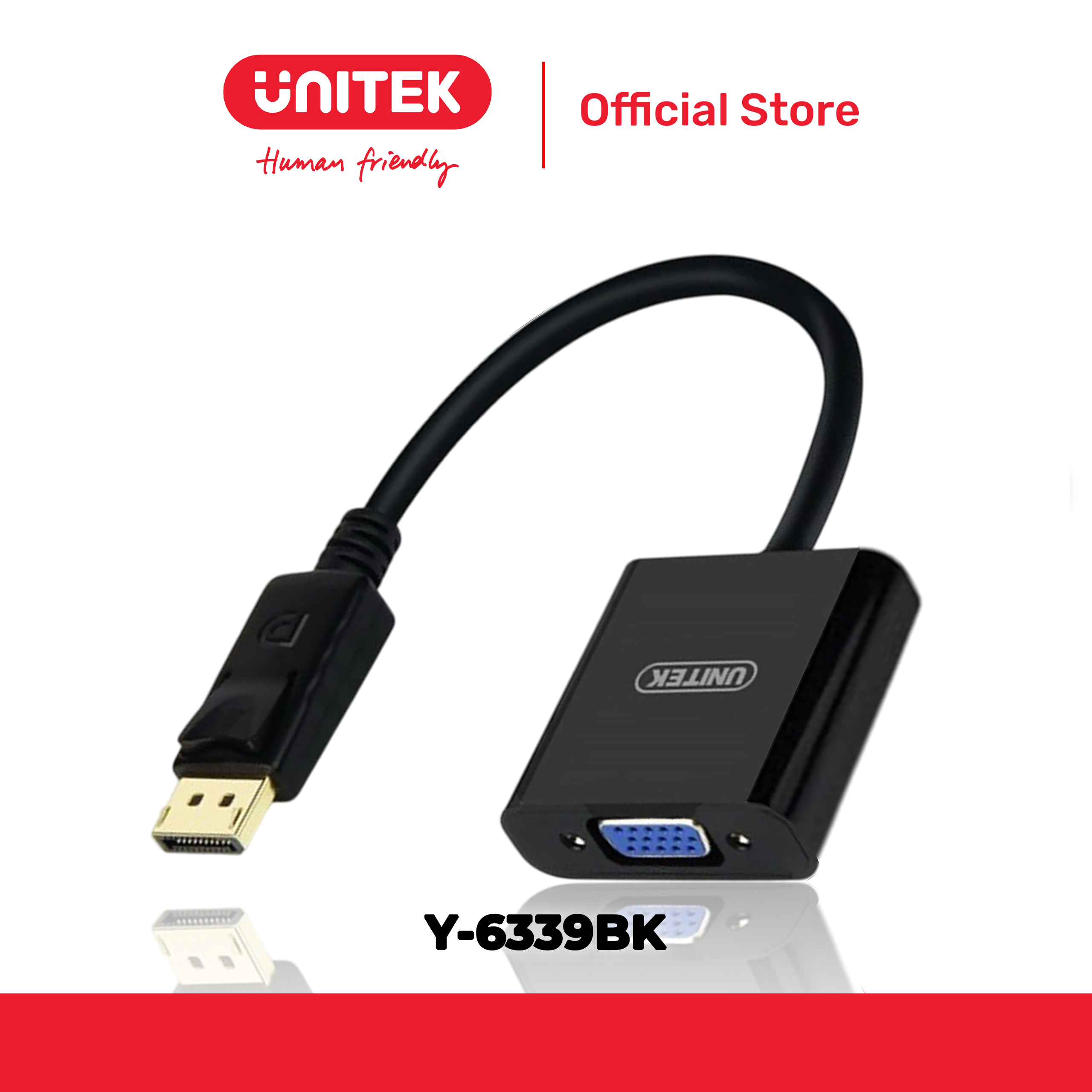 Cáp chuyển đổi DP -> VGA 1080p@60Hz UNITEK Y-6339BK