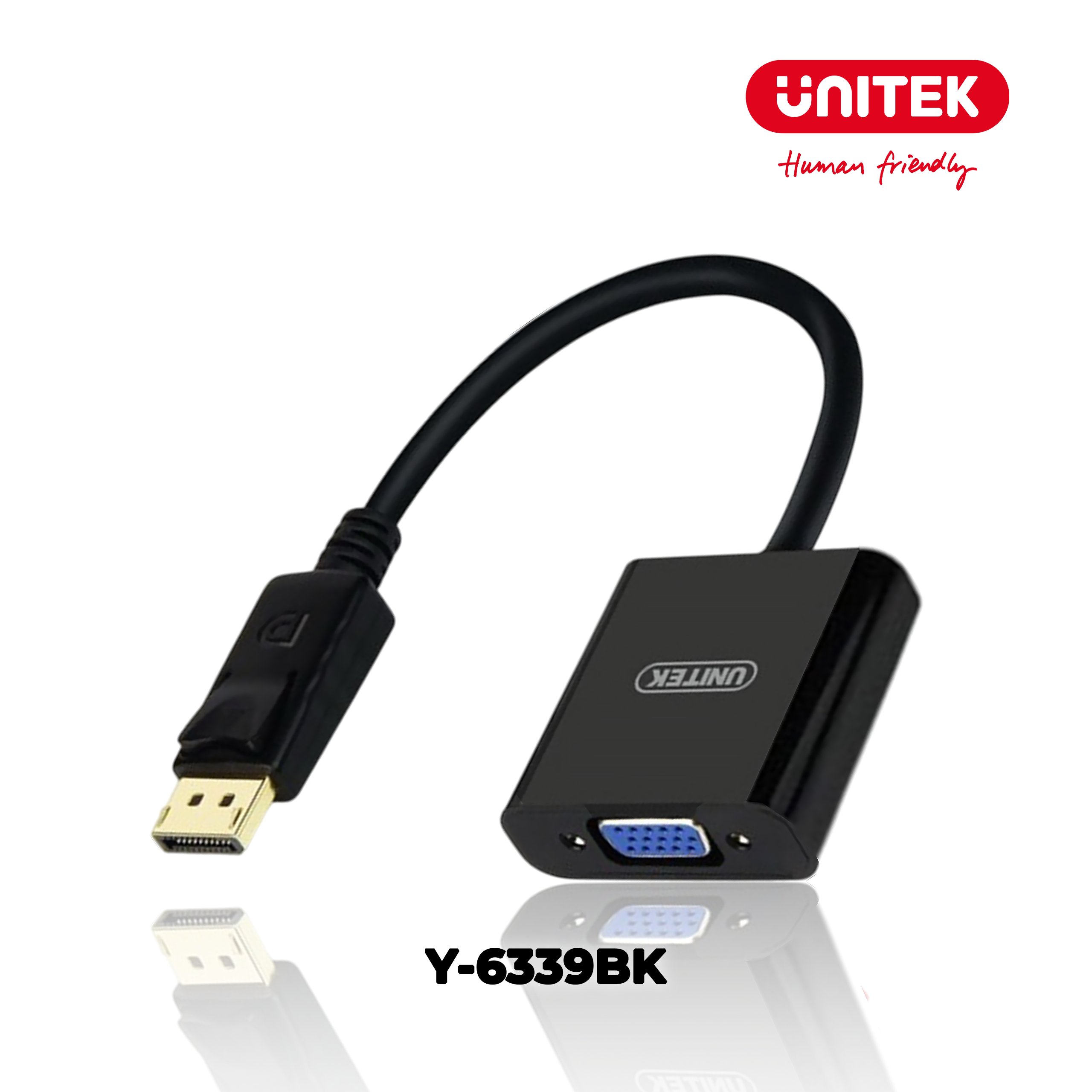 Cáp chuyển đổi DP -> VGA 1080p@60Hz UNITEK Y-6339BK