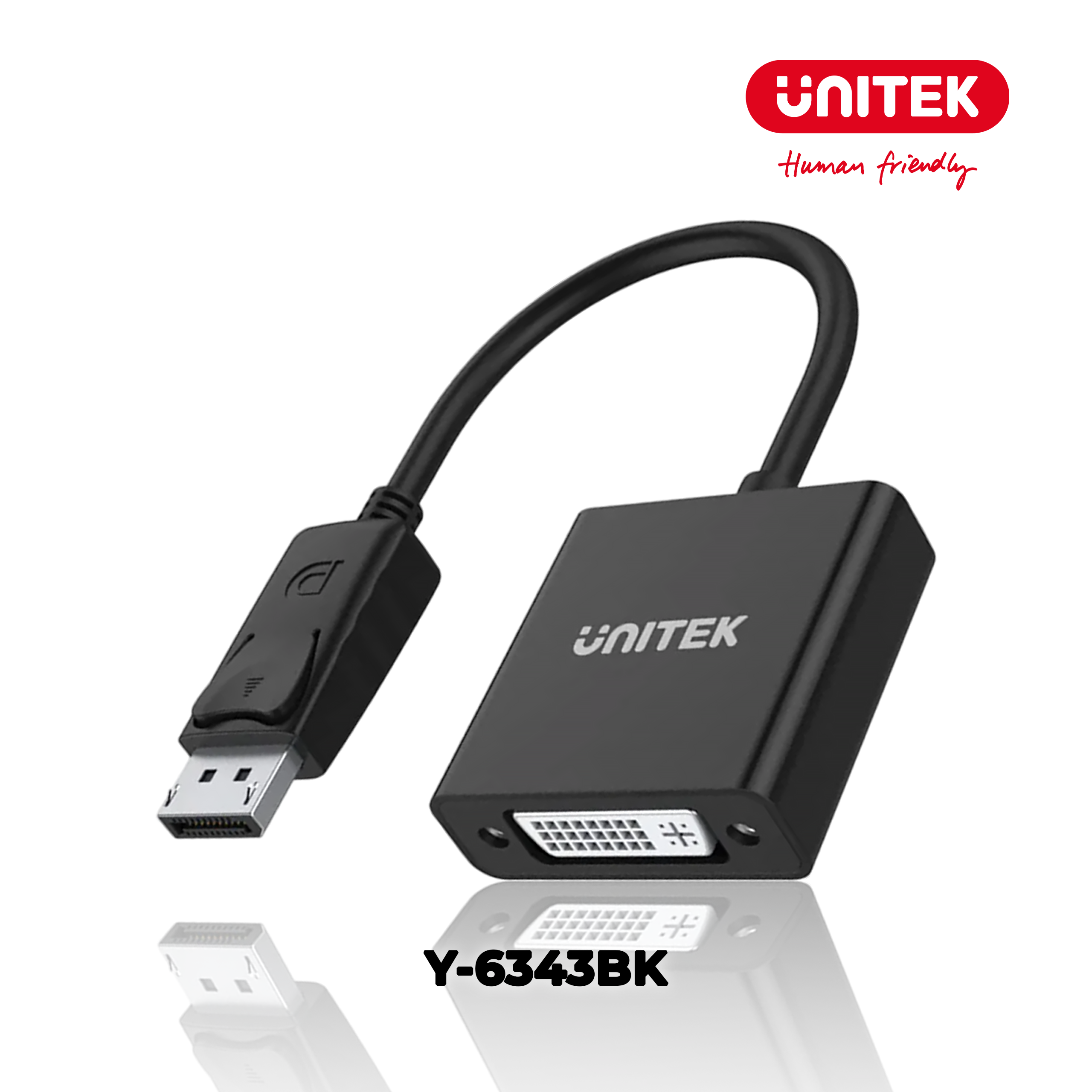 Cáp chuyển đổi Displayport -> DVI 1080p@60Hz UNITEK Y-6343BK